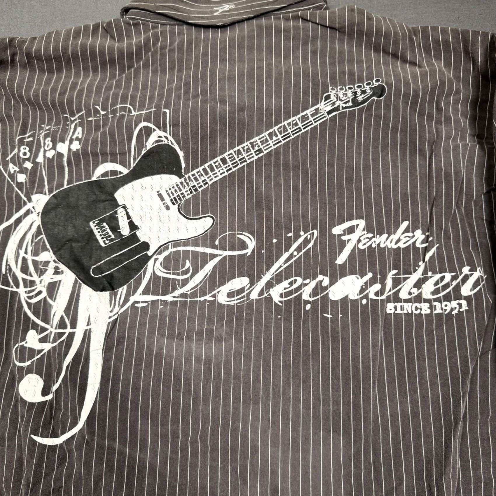 Fender Fender Shirt Mens Small Gray Stripe Long Sleeve Button Up Telecaster Guitar Size US S / EU 44-46 / 1 - 7 Thumbnail