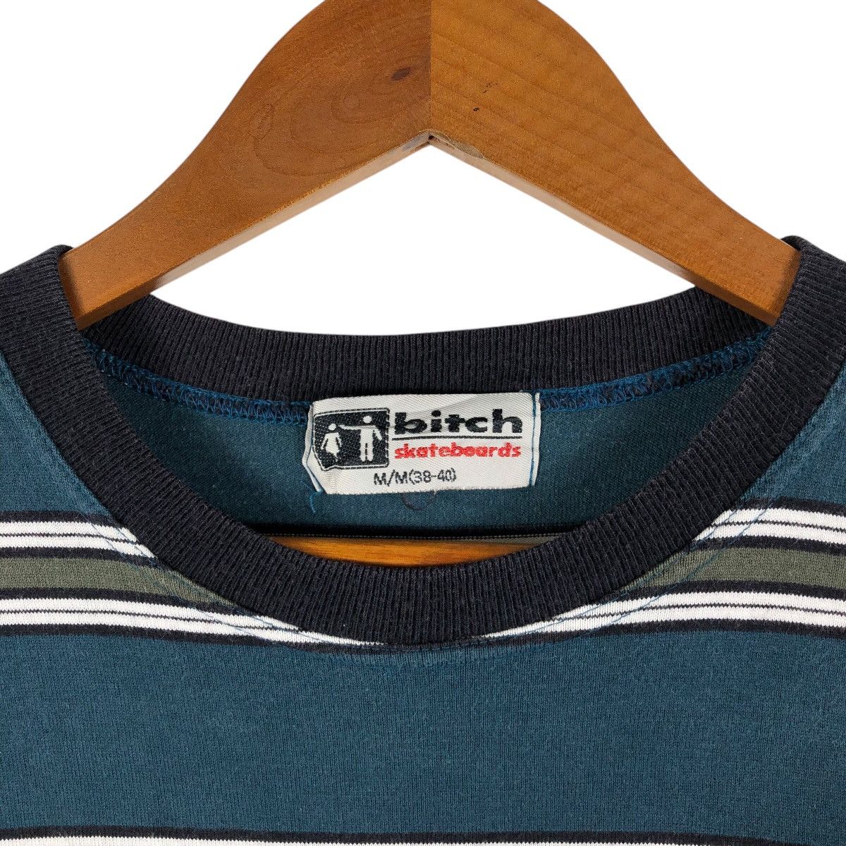 Vintage BITCH Skateboard Vintage Stripe T-Shirt Size US M / EU 48-50 / 2 - 4 Thumbnail