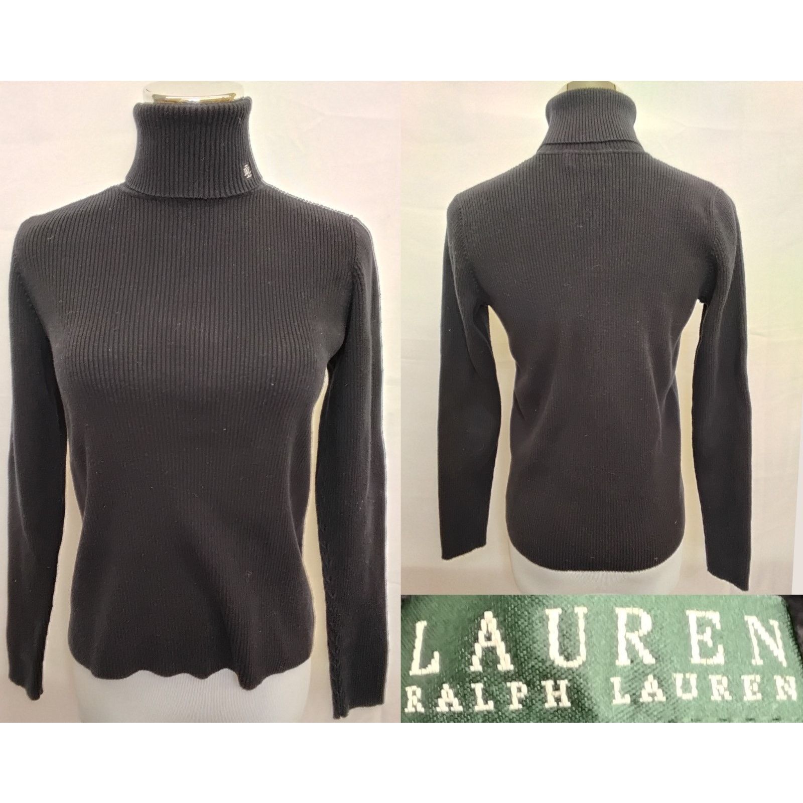 Lauren Ralph Lauren Lauren Ralph Lauren Roll Over Turtleneck Women's M Black VTG Size M / US 6-8 / IT 42-44 - 1 Thumbnail