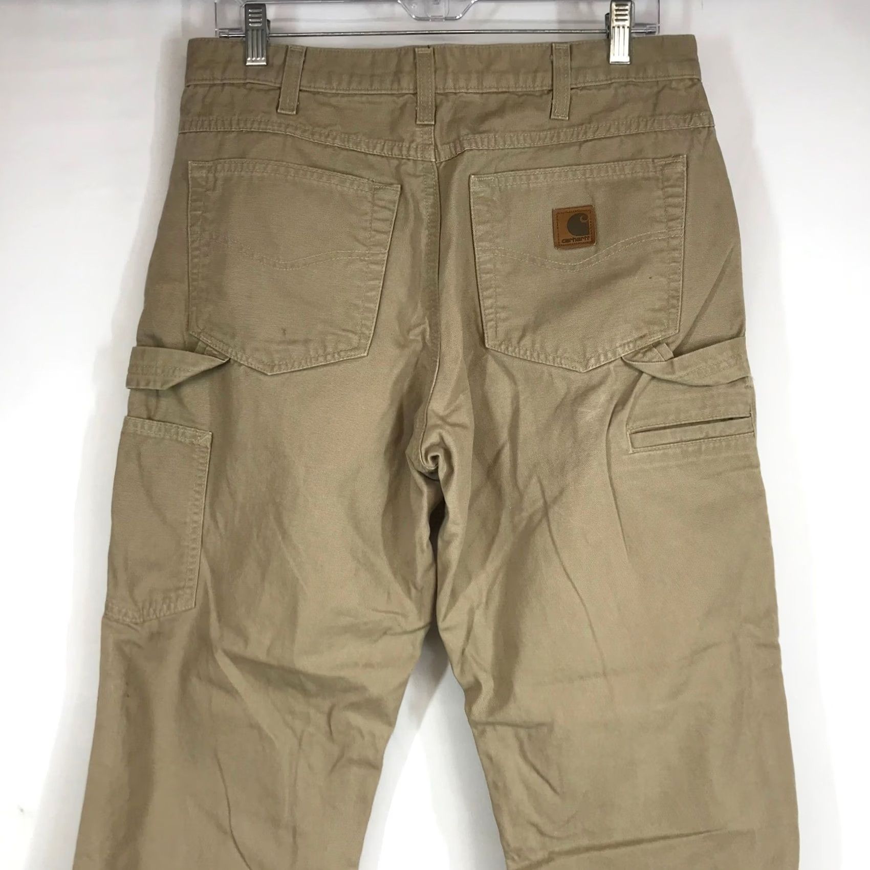 Carhartt Carhartt Loose Fit Carpenter Pants Men Tan Duck Canvas B159 GKH 32x30 Distressed Size 24" / US 00 / IT 34 - 5 Thumbnail