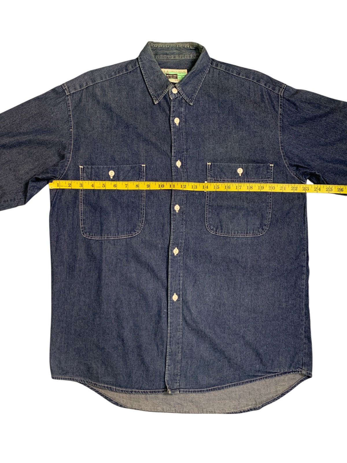 Japanese Brand Rare Design Denim Chic Double Pocket Soft Denim Button Ups Size US L / EU 52-54 / 3 - 7 Thumbnail