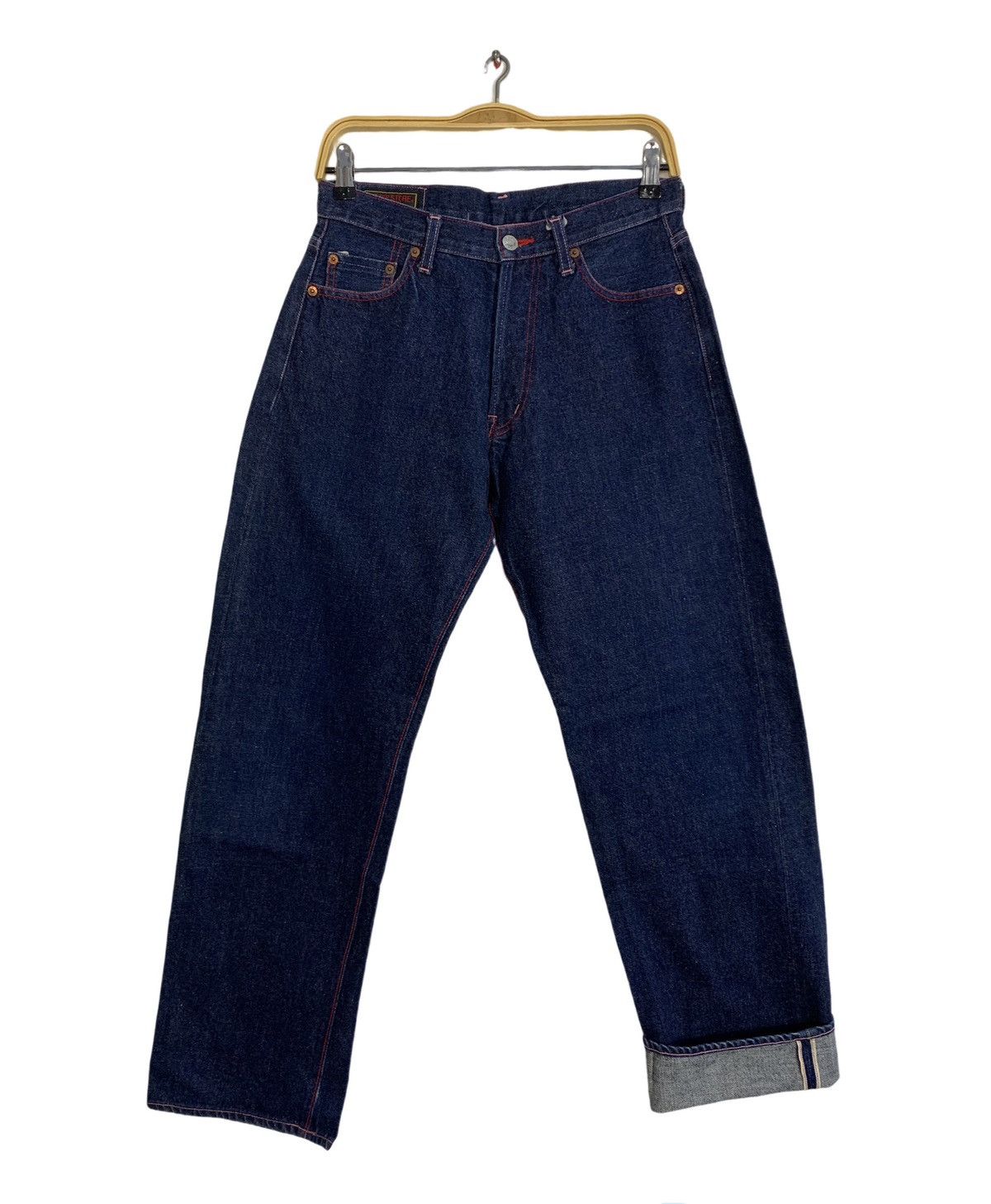 Japanese Brand Rare Selvedge Denim Pig Hip Store Dark Indigo Jeans Size US 29 - 2 Thumbnail