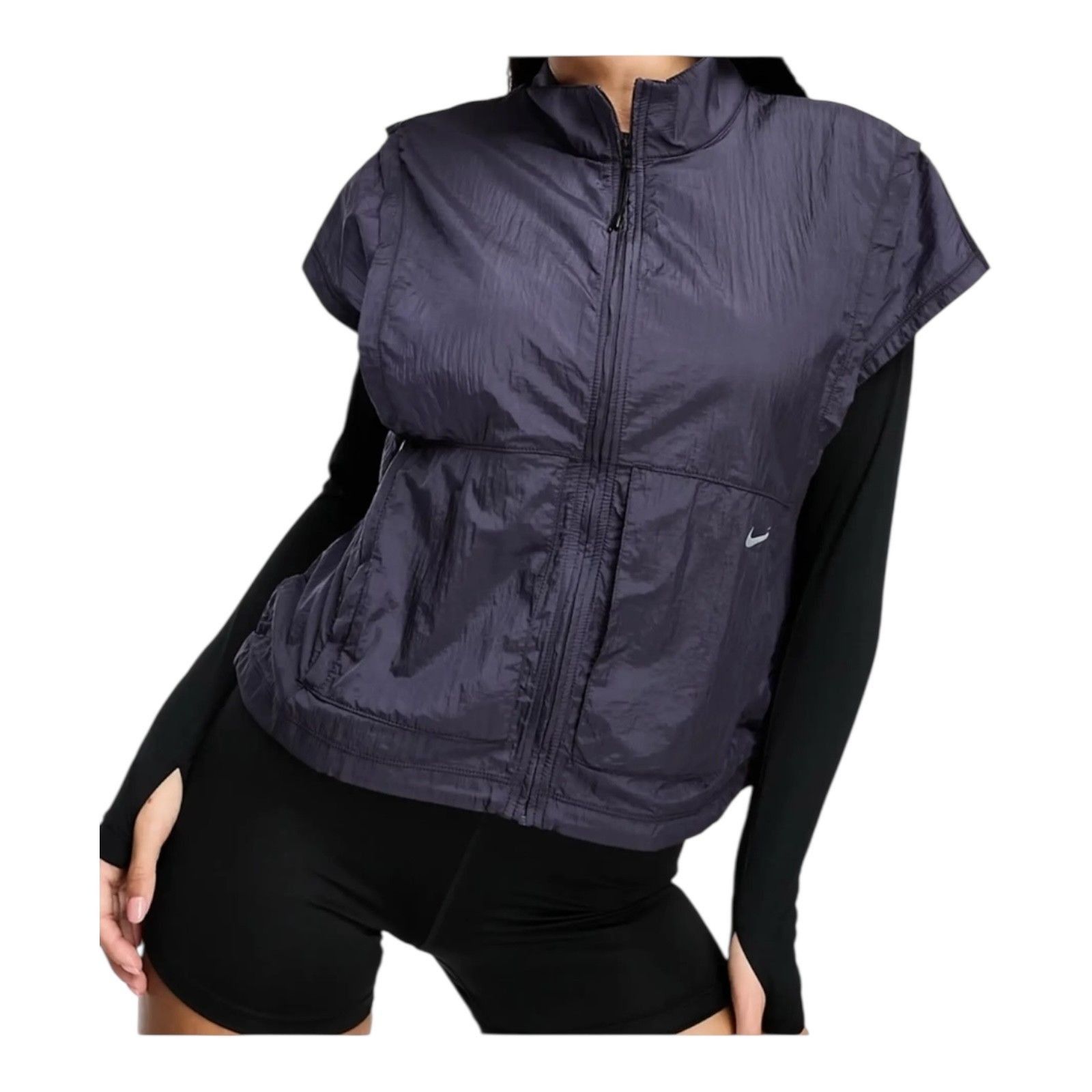 Nike Nike Training City Ready Repel Navy Short Sleeve Jacket Vest Size L / US 10 / IT 46 - 3 Thumbnail