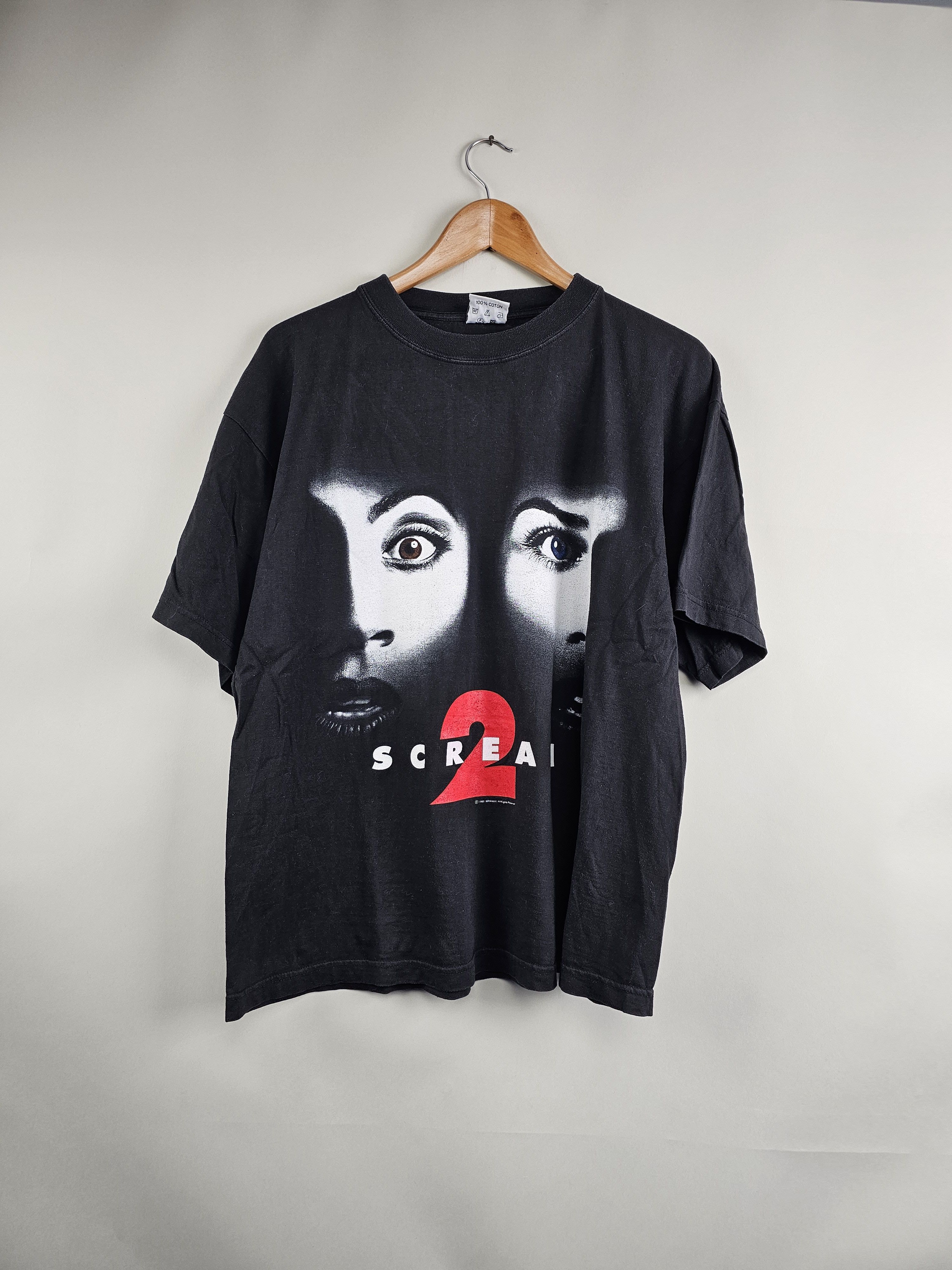 Anime × Vintage 1998 Scream 2 90s Vintage Horror Movie promo M 22.5" 26.5" Size US L / EU 52-54 / 3 - 1 Thumbnail