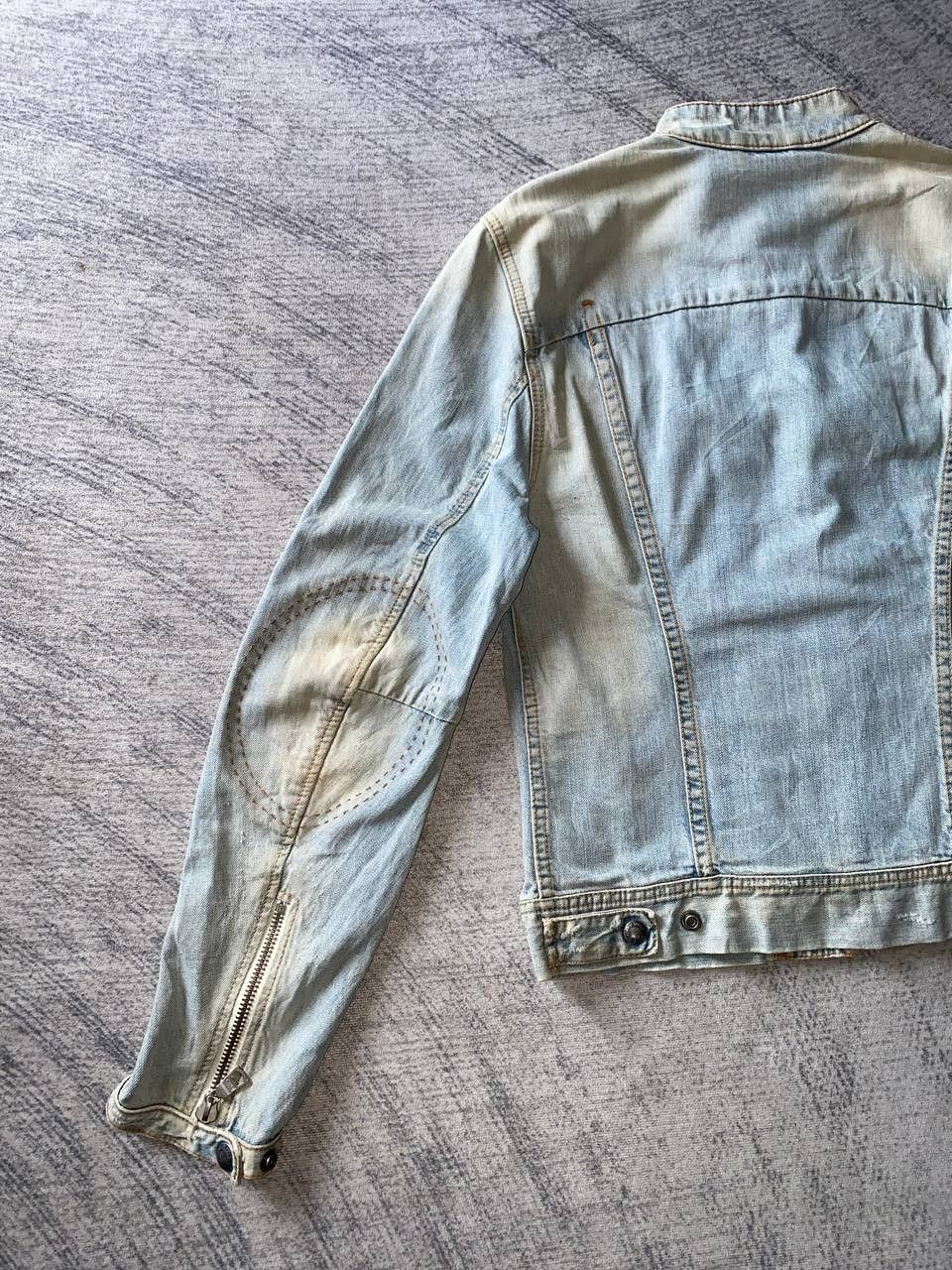 GAS GAS Distressed Denim Biker Jacket Size US M / EU 48-50 / 2 - 11 Thumbnail