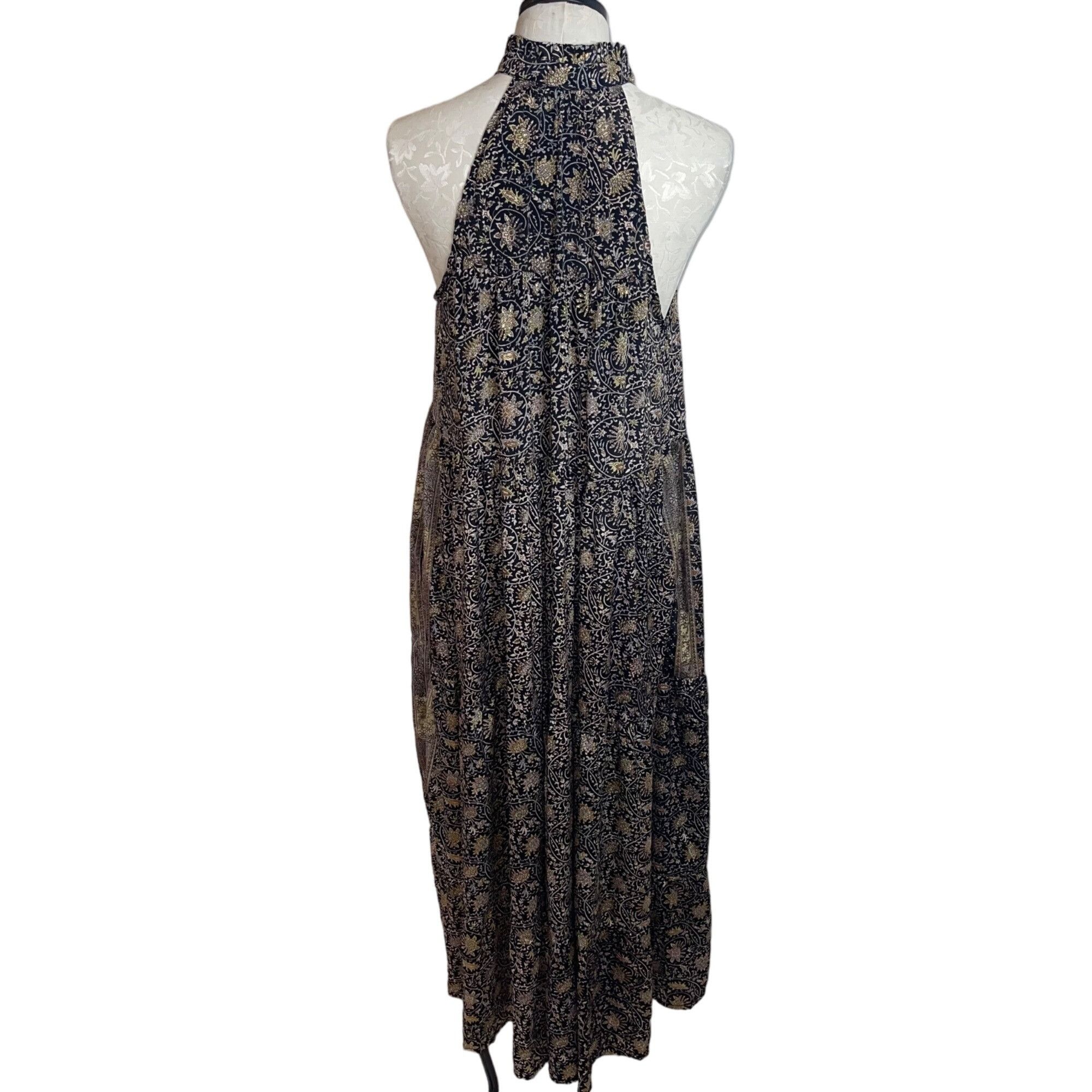 Other Paani Womens Dress Size Medium Black Boho Maxi Size M / US 6-8 / IT 42-44 - 2 Thumbnail