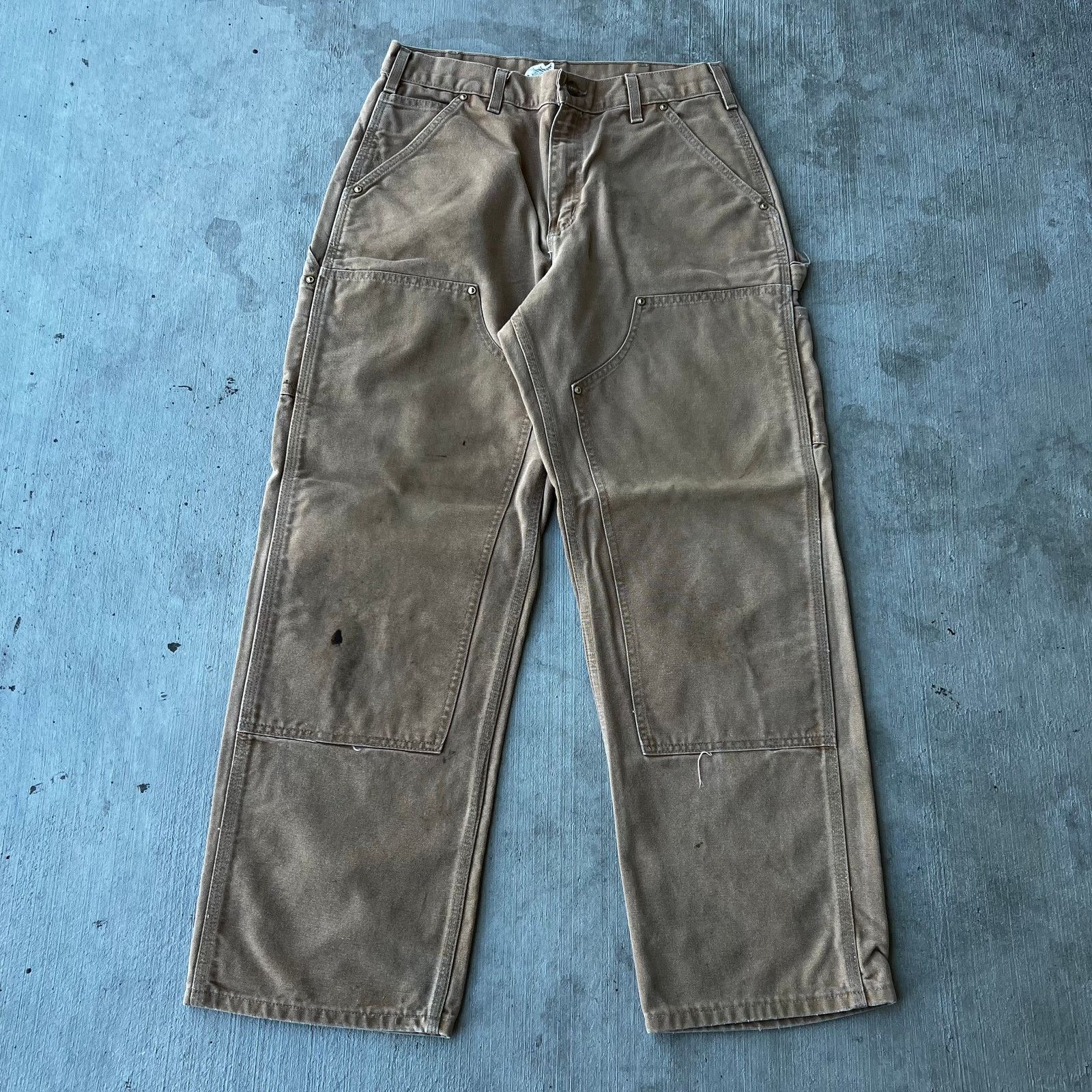 Carhartt × Vintage Carhartt brown double knee work wear carpenter pants Size US 30 / EU 46 - 1 Thumbnail