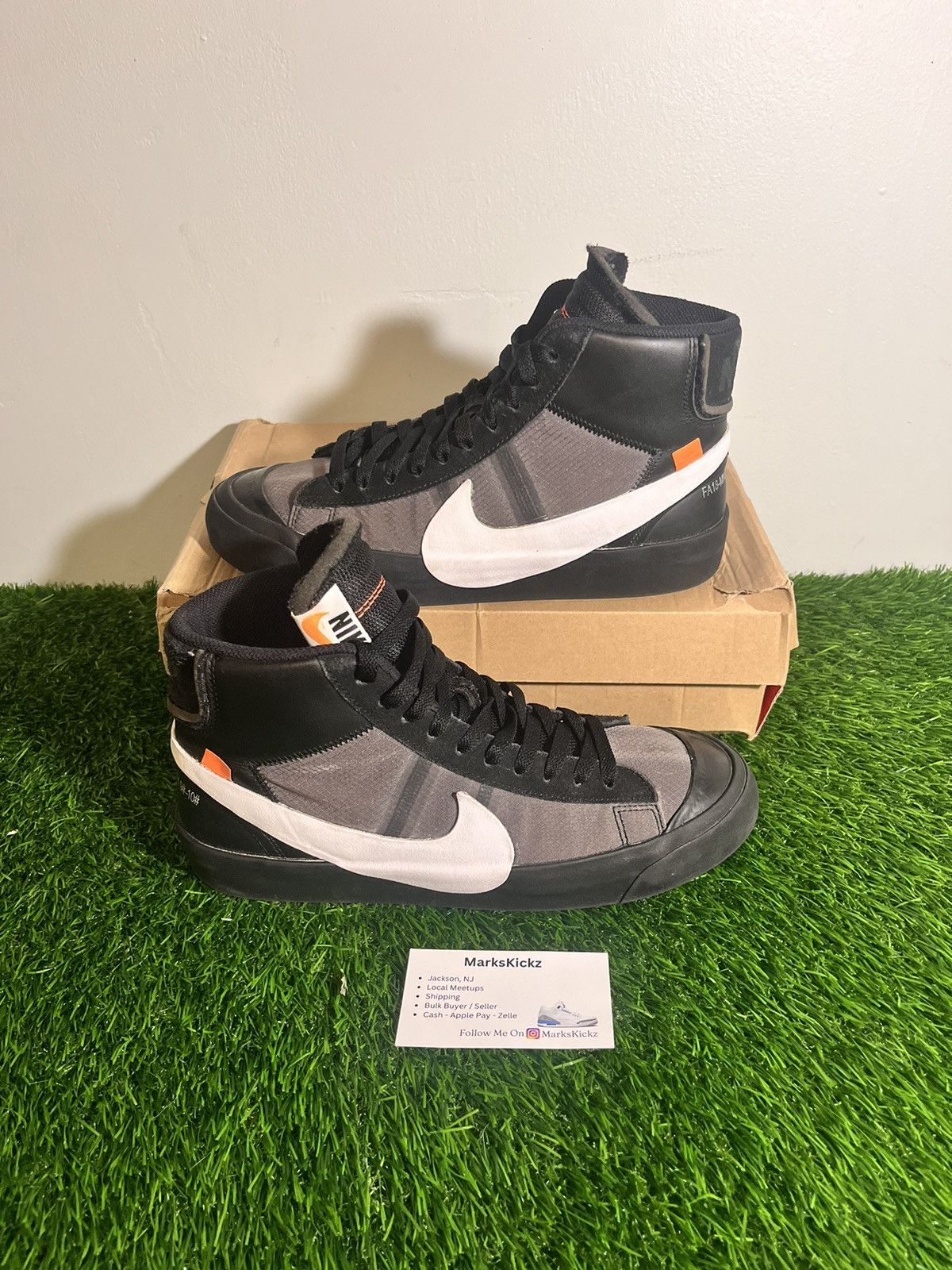 Nike Off White nike blazer off white grim reapers size 9.5 Grailed