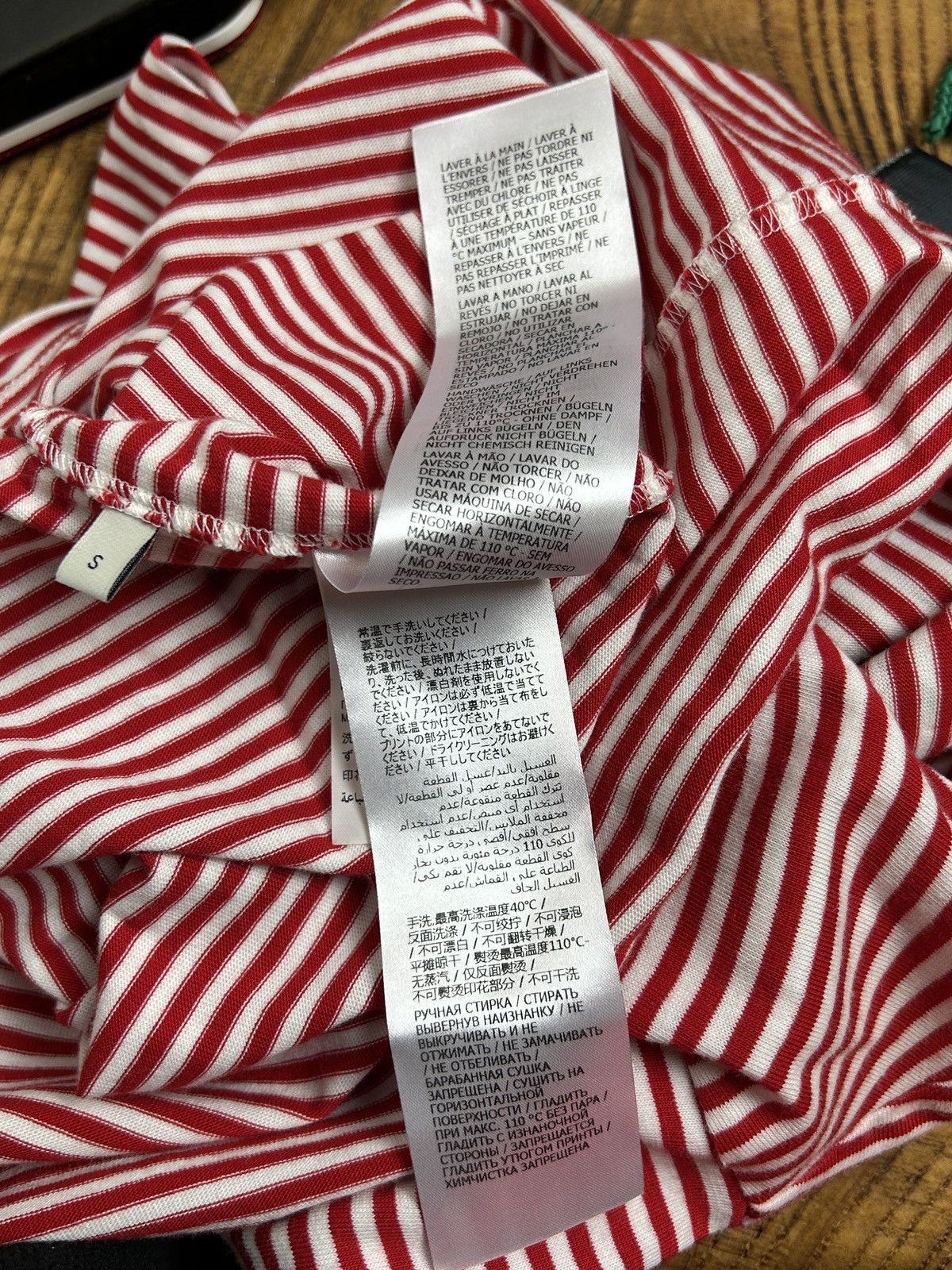 Gucci Gucci Orgasmique Striped Marine 3/4 Sleeve T-Shirr S Size US S / EU 44-46 / 1 - 8 Thumbnail