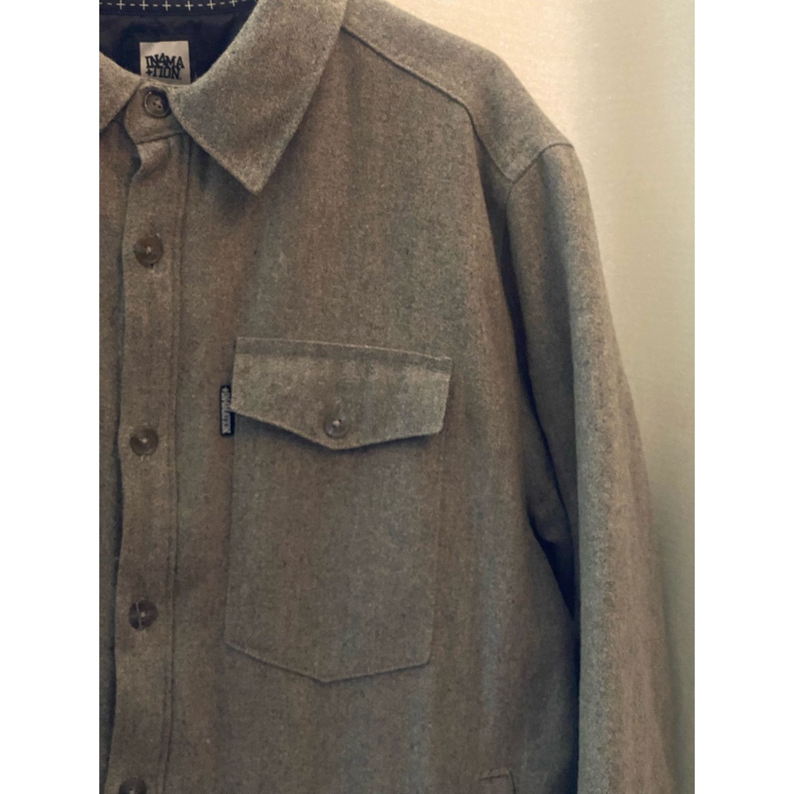 IN4MATION vtg IN4MATION Wool Shirt Jacket m large Size US L / EU 52-54 / 3 - 2 Thumbnail