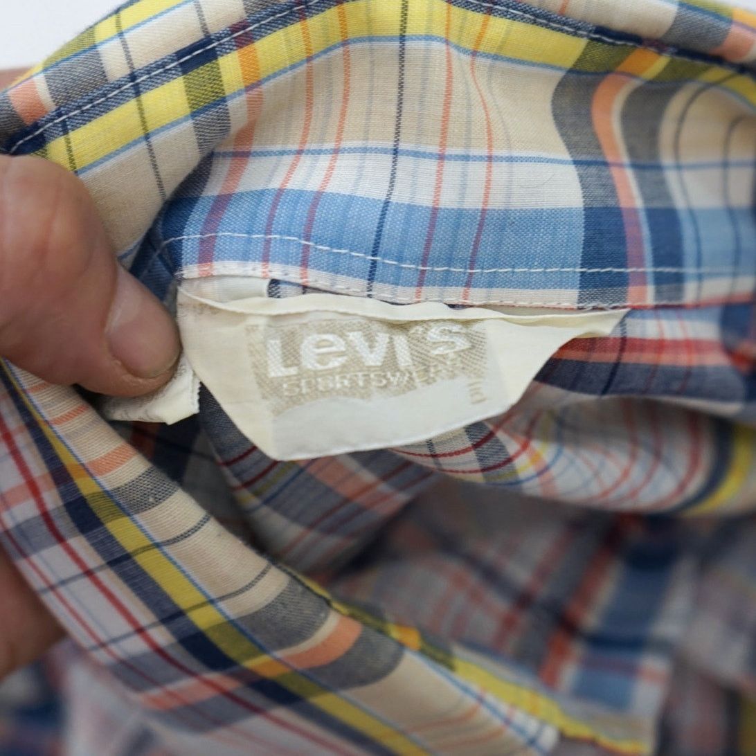 Levi's × Vintage Vintage 70's Levi's Big E Plaid Western Shirt Men's Large Size US L / EU 52-54 / 3 - 7 Thumbnail