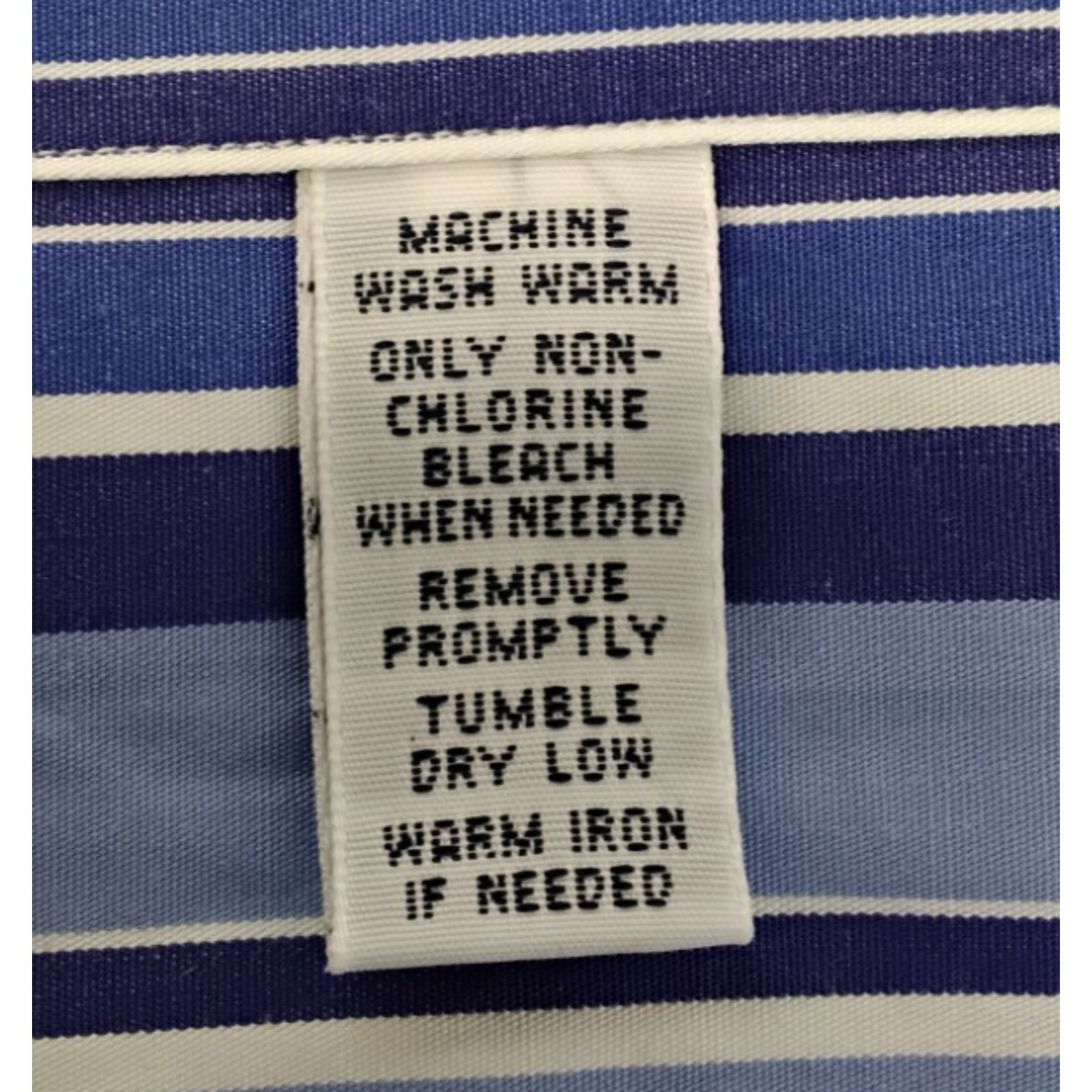 Polo Ralph Lauren Polo Ralph Lauren Dress Shirt Men L Blue Striped VTG 90s NWT Size US L / EU 52-54 / 3 - 10 Thumbnail