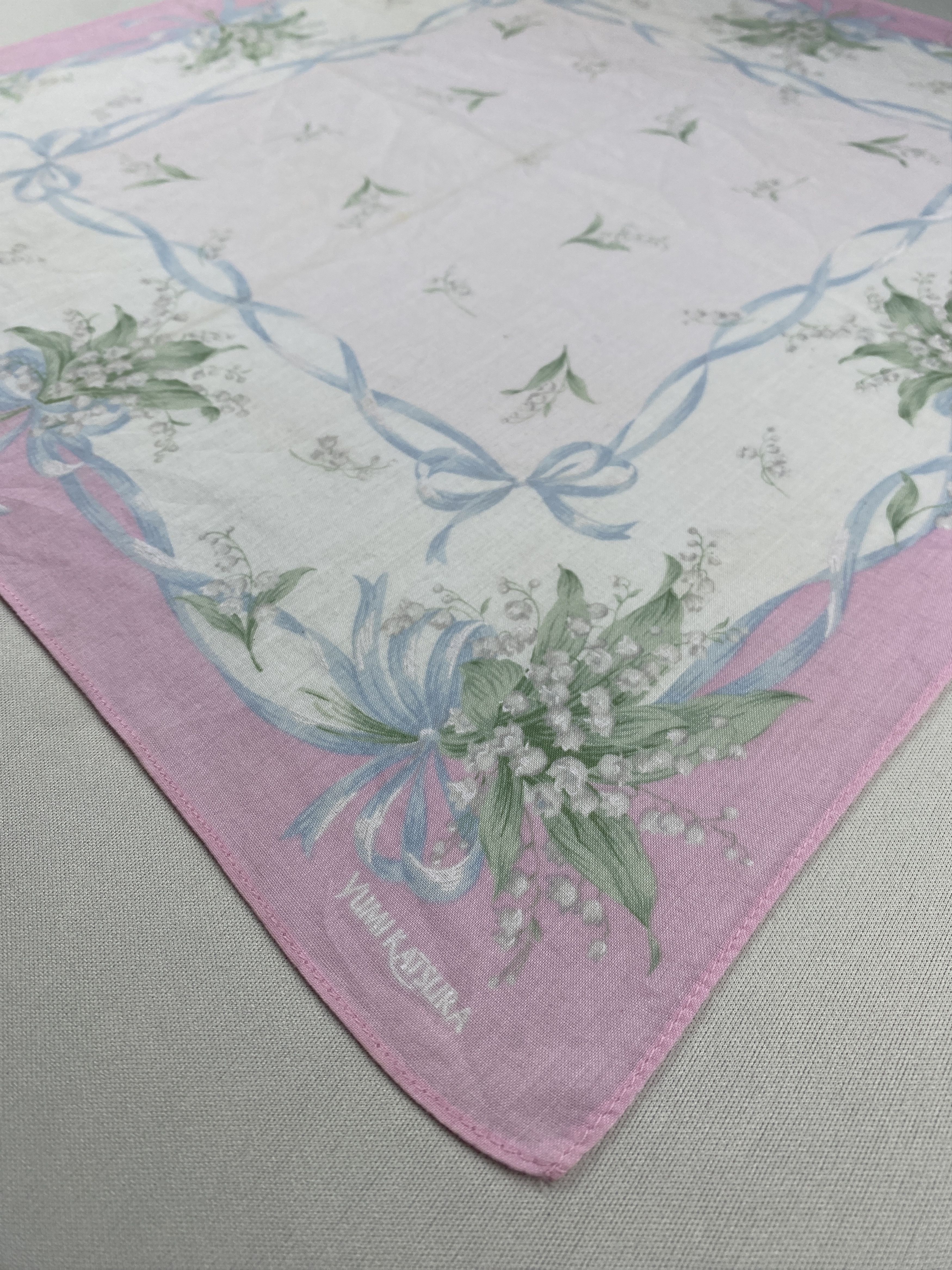 Japanese Brand Vtg Yumi Katsura Handkerchief Pocket Square Bandana HM0031 Size ONE SIZE - 4 Thumbnail