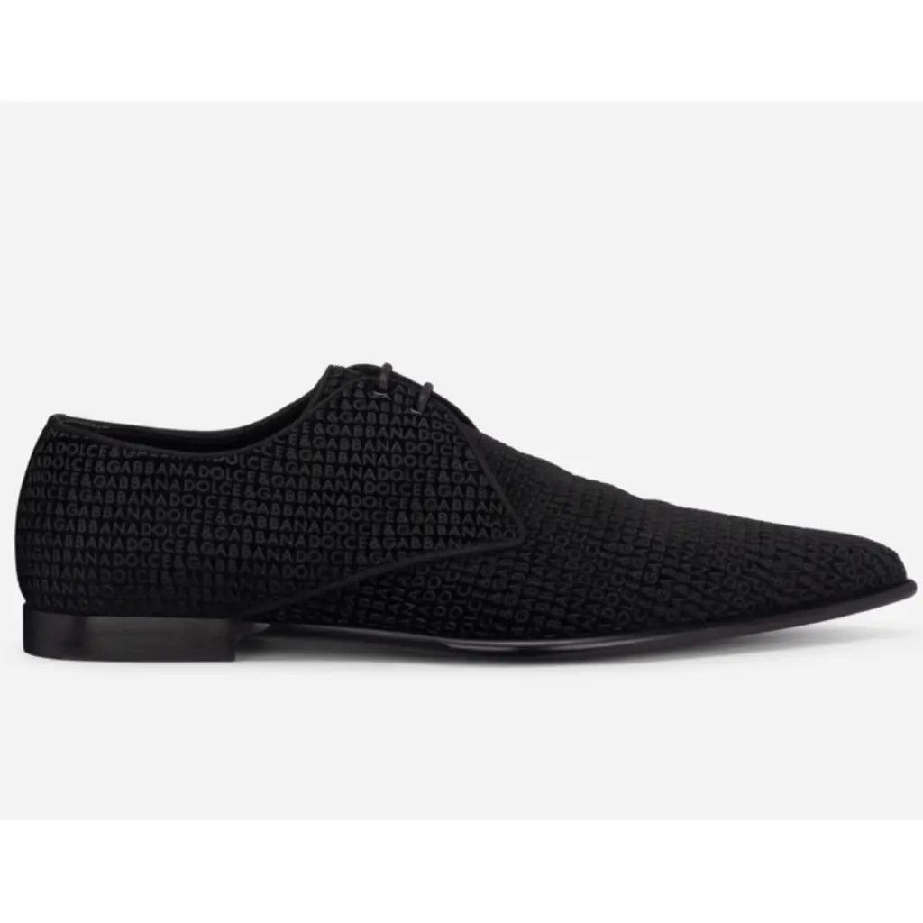 Dolce & Gabbana o1y0125 Velvet Laced Shoes in Black Size US 6.5 / EU 39-40 - 1 Thumbnail