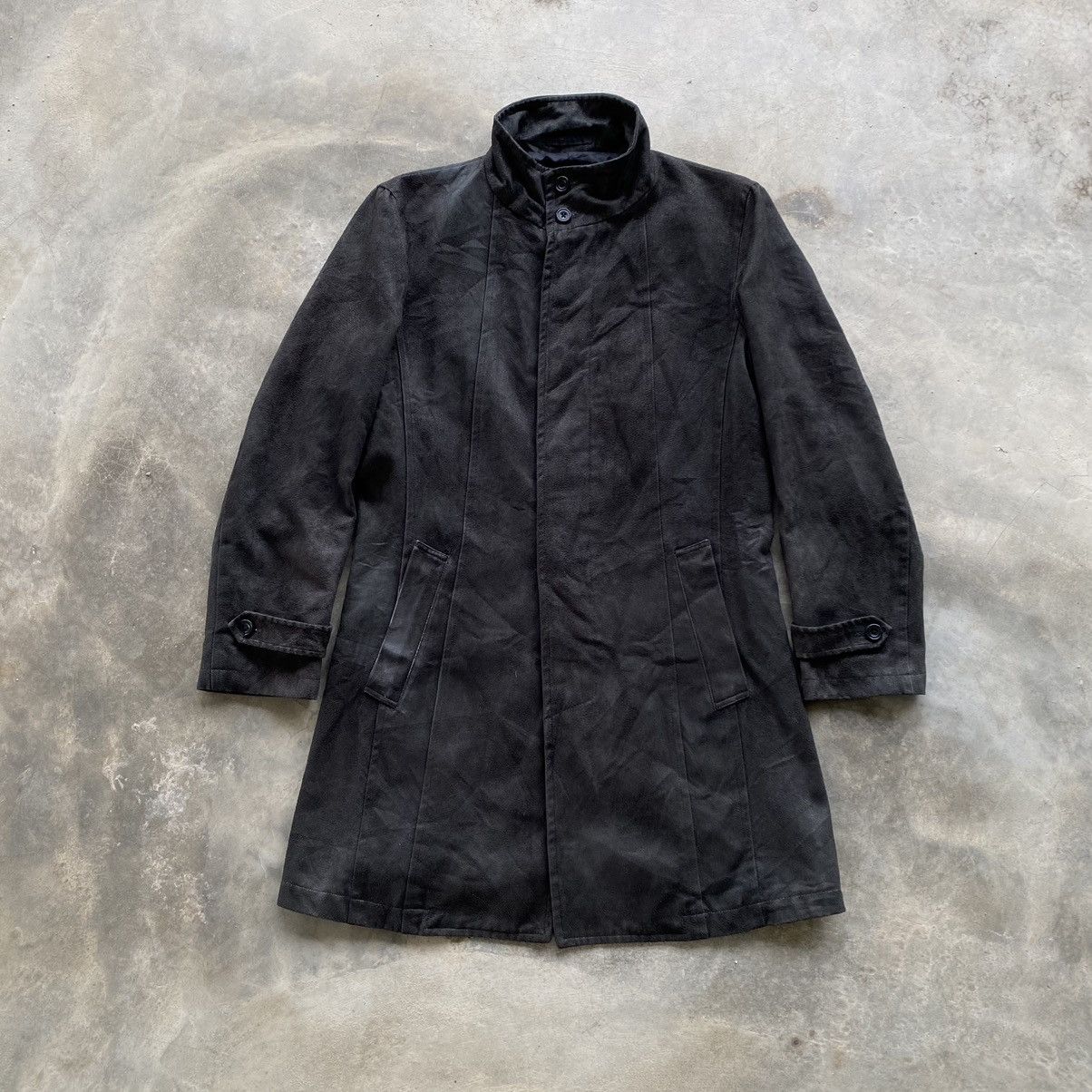 Tornado Mart TORNADO MART Black Velvet Dyed Coat Jacket Size US S / EU 44-46 / 1 - 1 Thumbnail