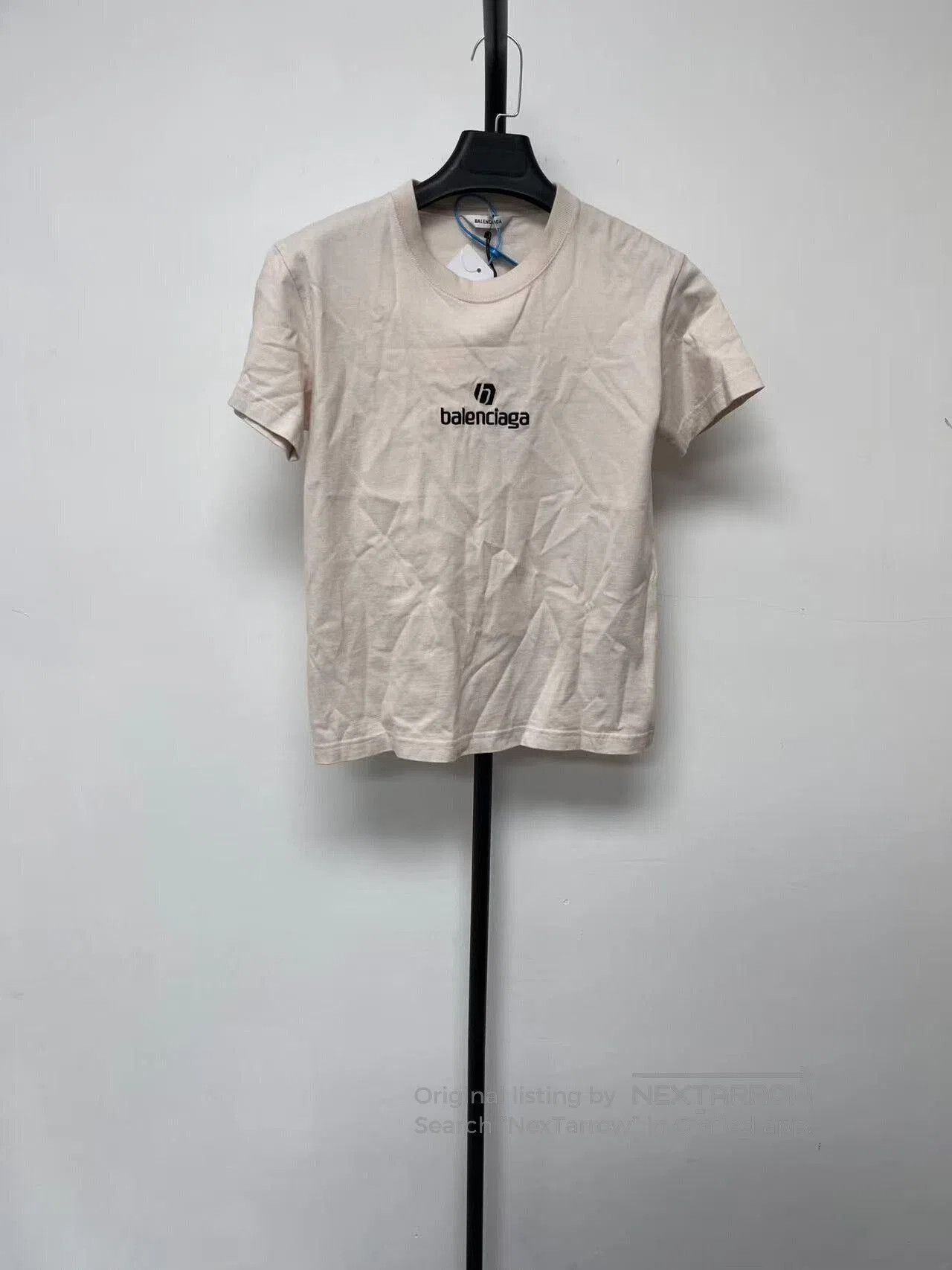 Balenciaga Balenciaga Logo Embroidered Short Sleeve T. Size L / US 10 / IT 46 - 1 Thumbnail