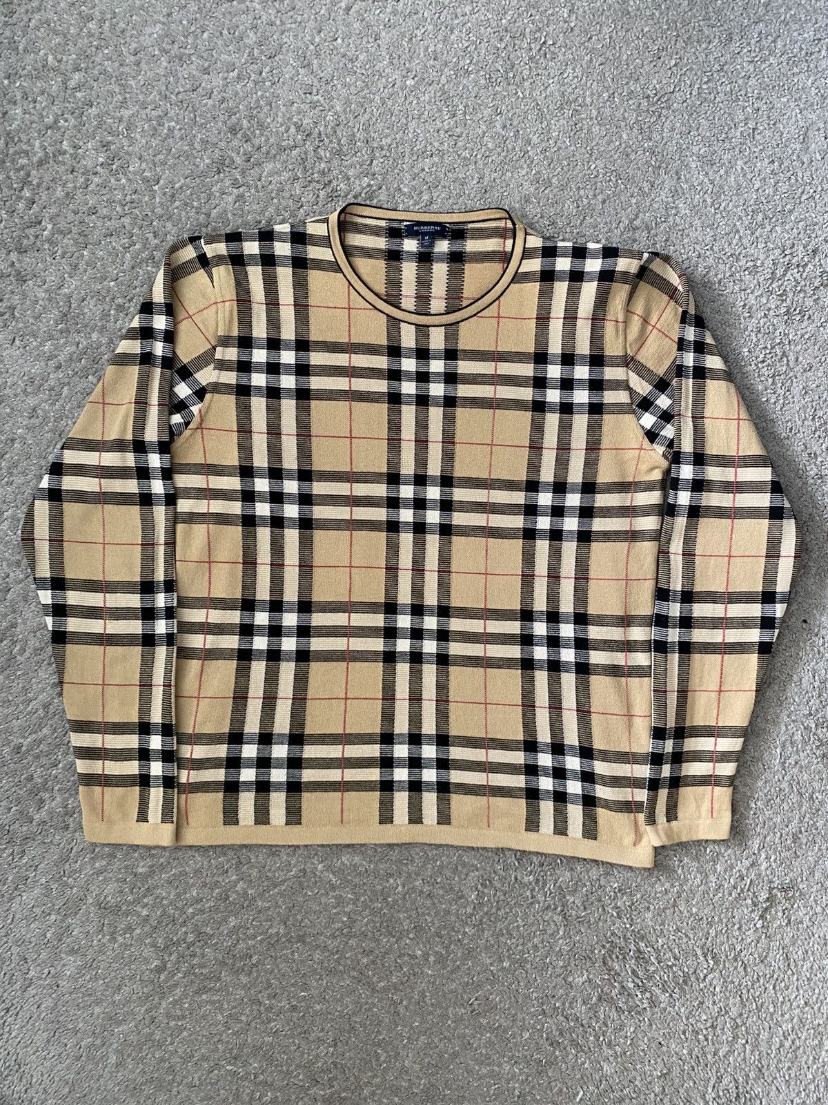 Burberry × Burberry Prorsum × Vintage Burberry London Vintage Nova Check Classic Woven Sweater y2k Size US M / EU 48-50 / 2 - 7 Thumbnail
