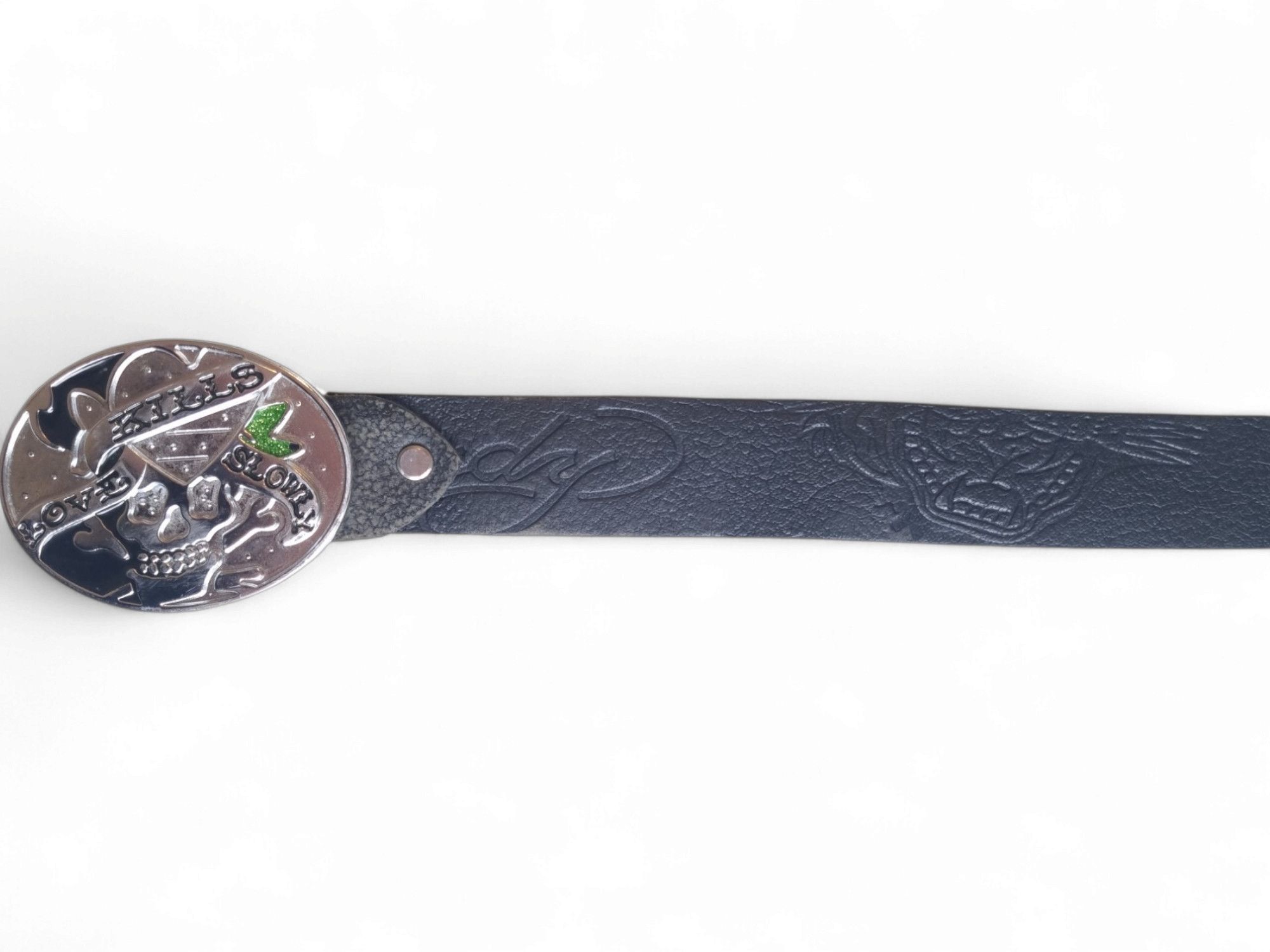 Ed Hardy × Japanese Brand Ed hardy Belt Vintage Scull Love Kills Slowly Size ONE SIZE - 6 Thumbnail