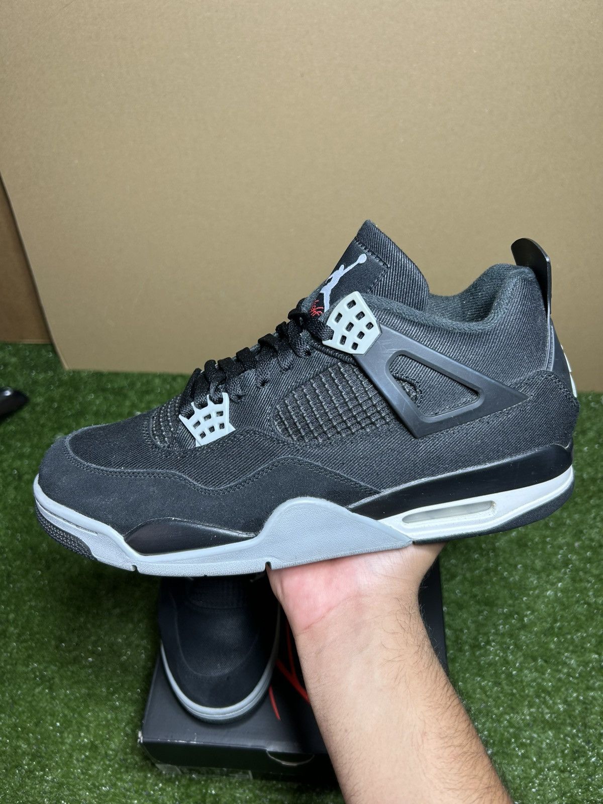 Jordan Brand Jordan 4 Black Canvas Size US 11 / EU 44 - 2 Thumbnail