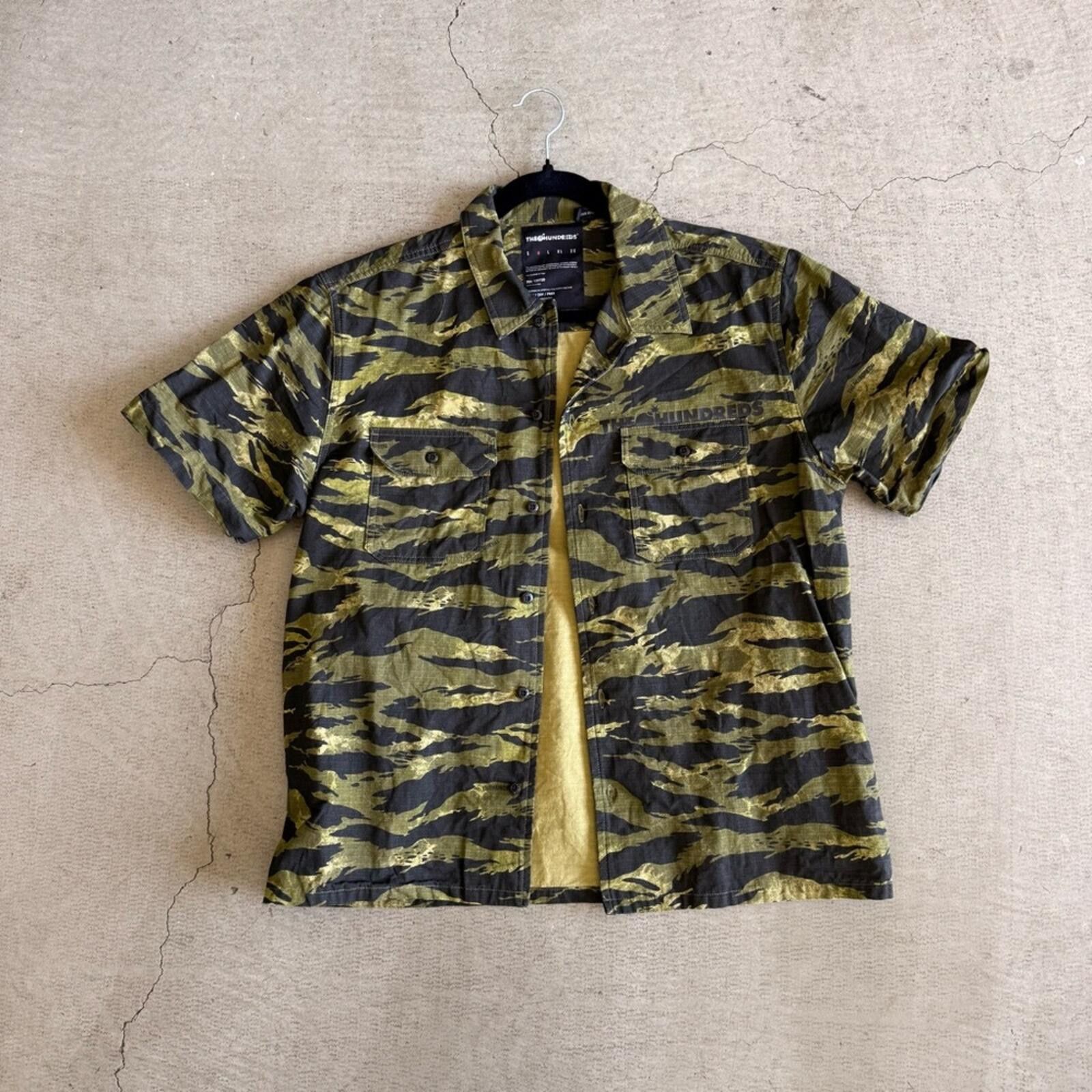 The Hundreds The Hundreds / BDU Camo Button Up Shirt / Green / M Size US M / EU 48-50 / 2 - 2 Thumbnail