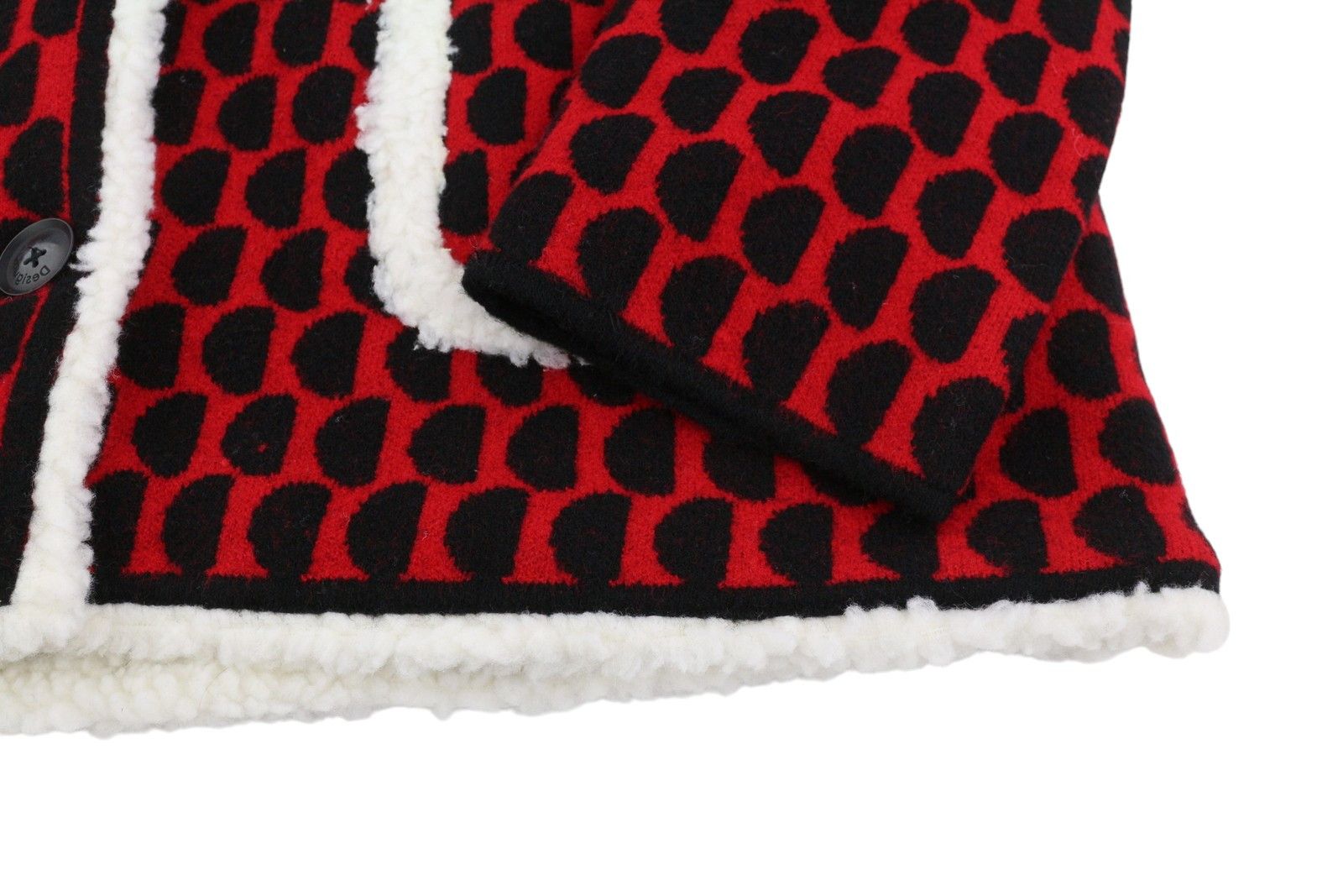 Desigual JERS DENVER L Red Patterned Tricot Fleece Coat 88465 Size L / US 10 / IT 46 - 7 Thumbnail