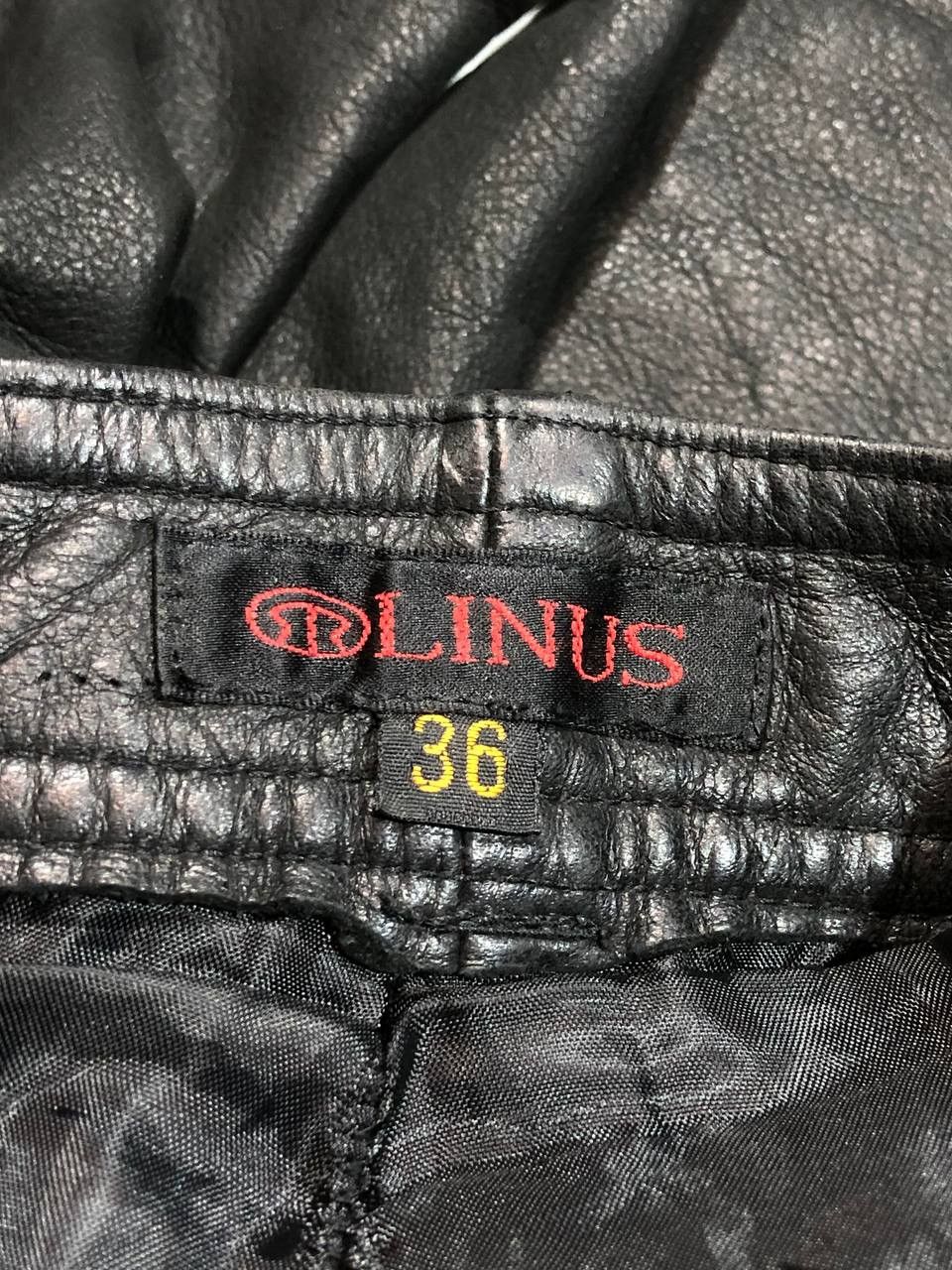 Leather Linus Avangarde Moto Biker Leather Pants Vintage Size US 35 - 10 Thumbnail