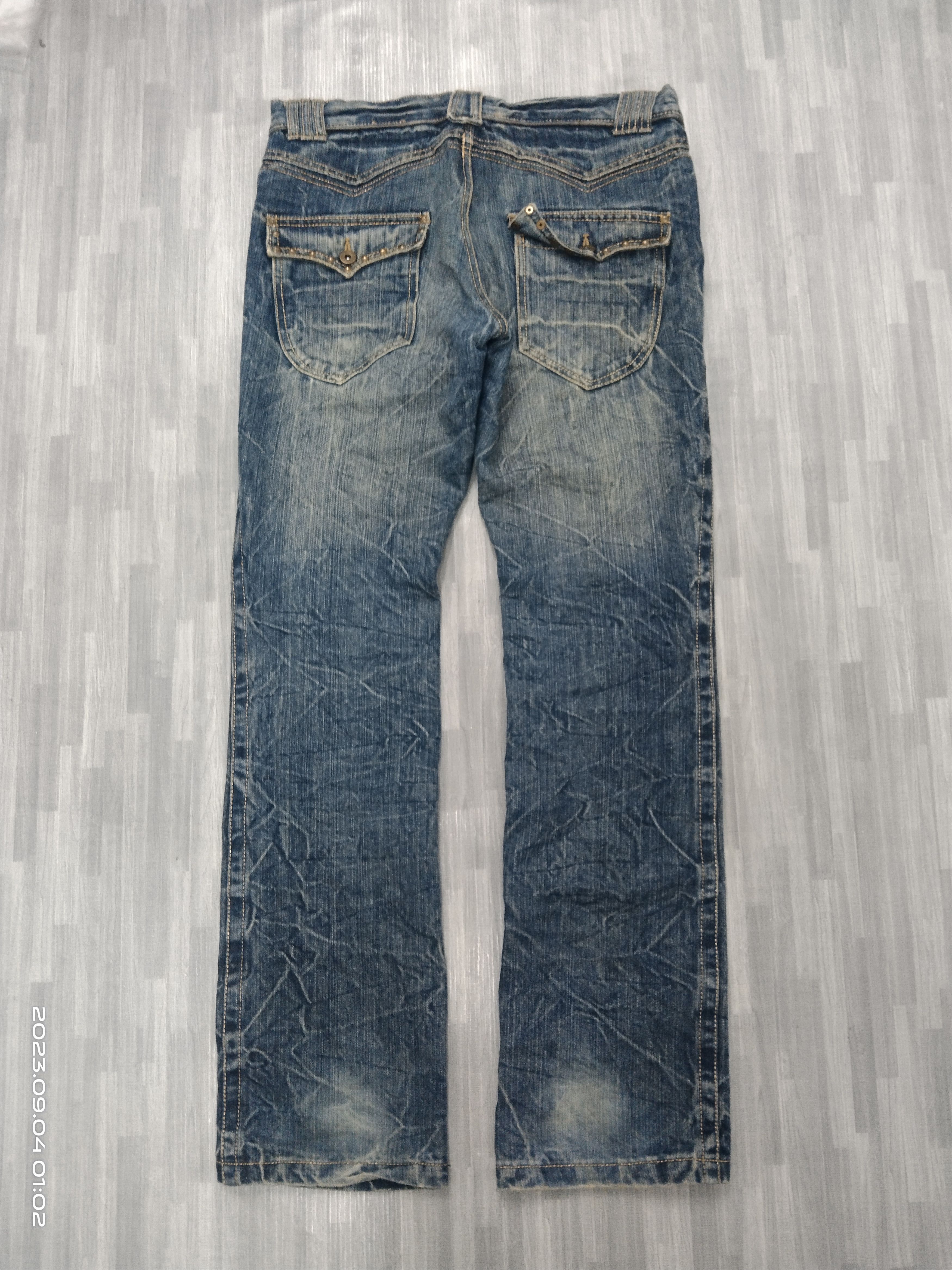 Other SiCK RIPED STUDDED POCKET BEACH SOUND DENIM PANTS Size US 31 - 3 Thumbnail