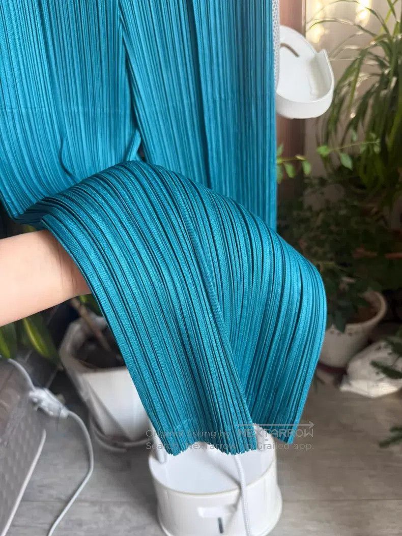 Issey Miyake Issey Miyake Turquoise Green Dress Size M / US 6-8 / IT 42-44 - 3 Thumbnail