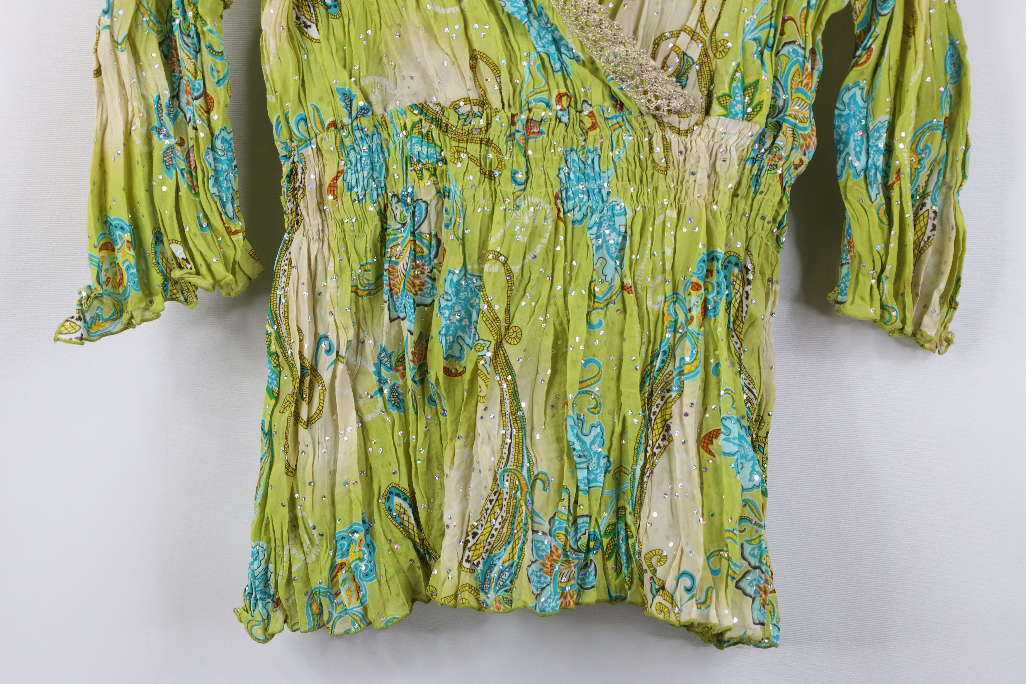 Vintage Vintage 90s Y2K Streetwear Bella Fairy Flower Sequin Shirt Size M / US 6-8 / IT 42-44 - 3 Thumbnail