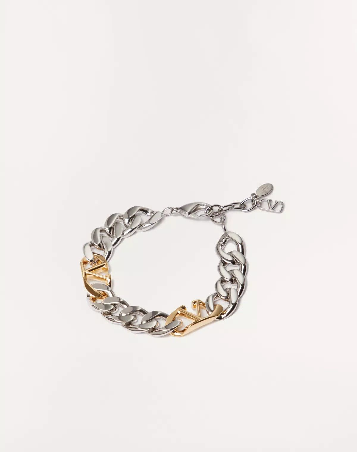Valentino oc11z0725 Size:OS/ Vlogo Chain Metal Bracelet in Silver Size ONE SIZE - 2 Thumbnail