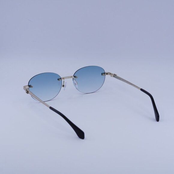 Palm Angels Palm Angels PERI10H CRYSTAL 7644 Sunglasses Gold Oval Frame Size ONE SIZE - 6 Thumbnail