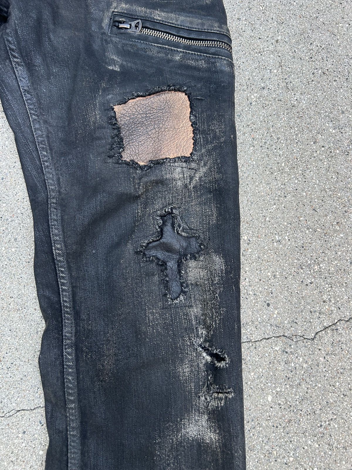 Le Grande Bleu (L.G.B.) LGB WAXED BLACK DENIM Size US 31 - 6 Thumbnail