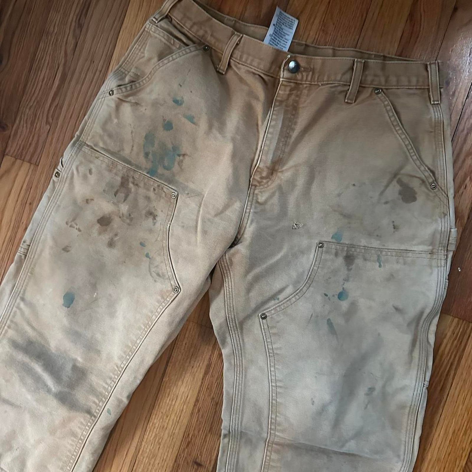 Carhartt Carhartt Double Knee Jeans B136 BRN Distressed size 34x32 Size US 34 / EU 50 - 5 Thumbnail