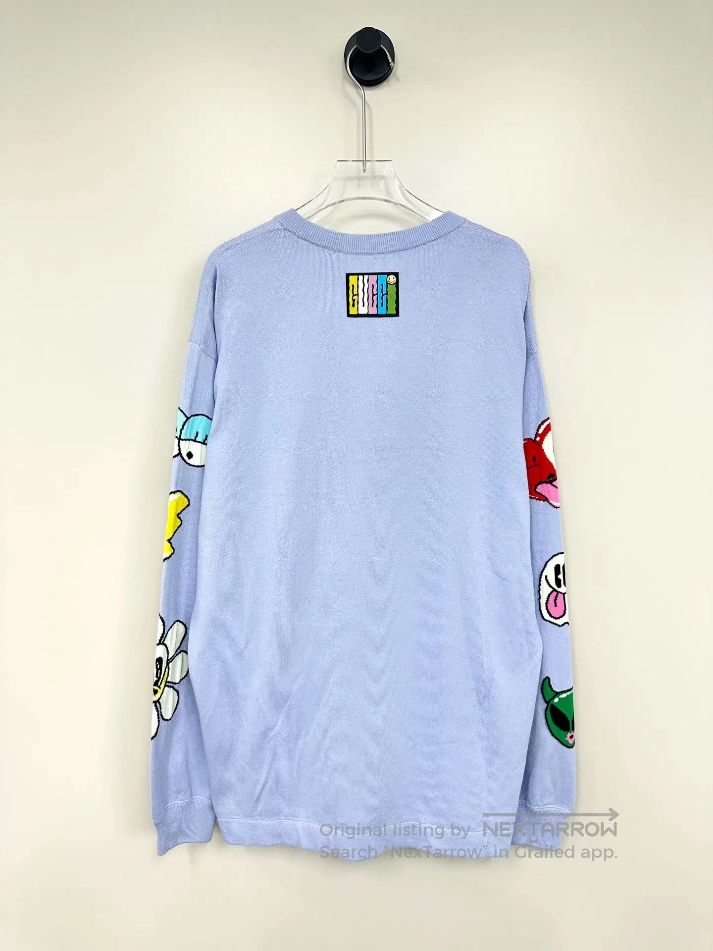 Gucci Guicci Light Purple Cartoon Logo Long-sleeve Sweatshirt| Size US XS / EU 42 / 0 - 2 Thumbnail