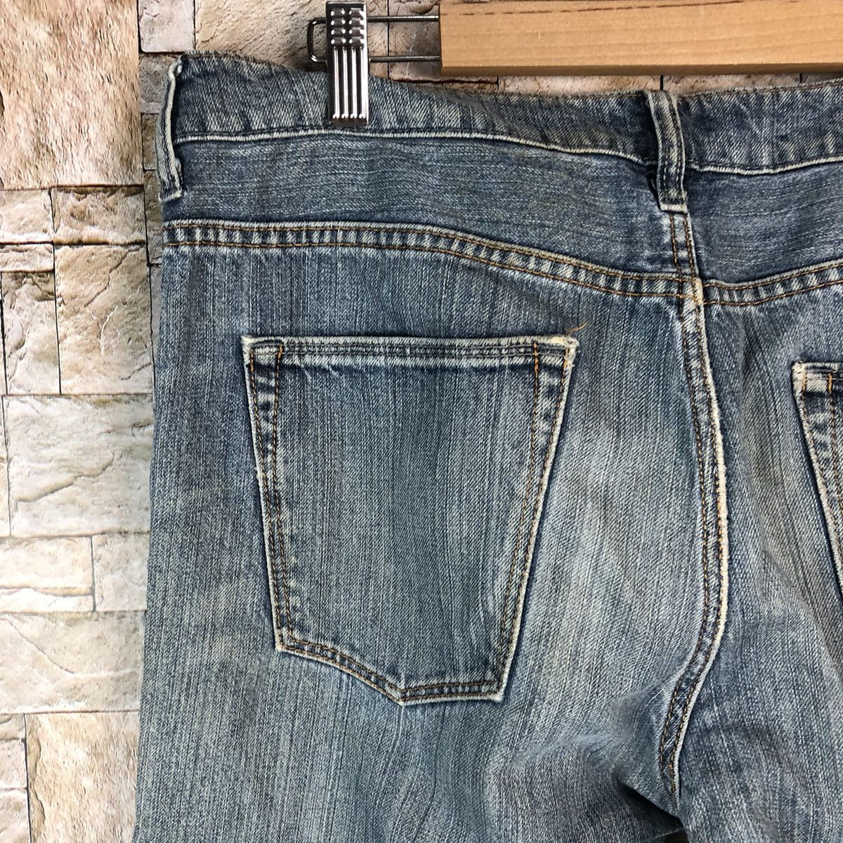 Japanese Brand Navy Blue Distressed ripped Denim Pants #A1041 Size US 33 - 17 Thumbnail