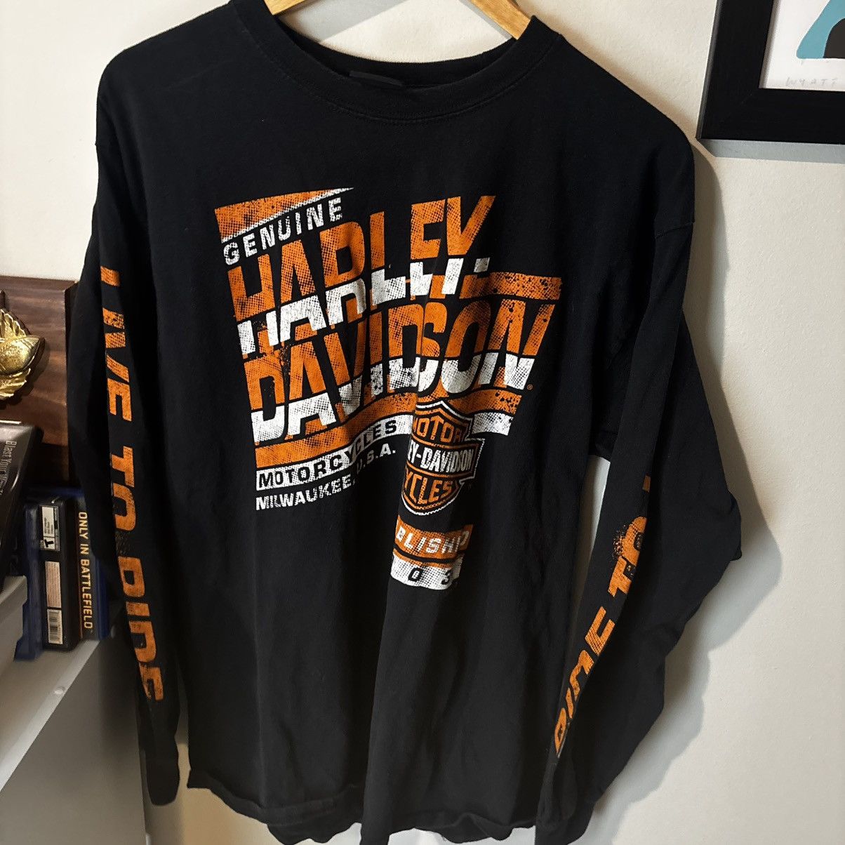 Harley Davidson Modern Y2K Vintage Style Harley Davidson Long Sleeve Shirt Size US L / EU 52-54 / 3 - 2 Thumbnail