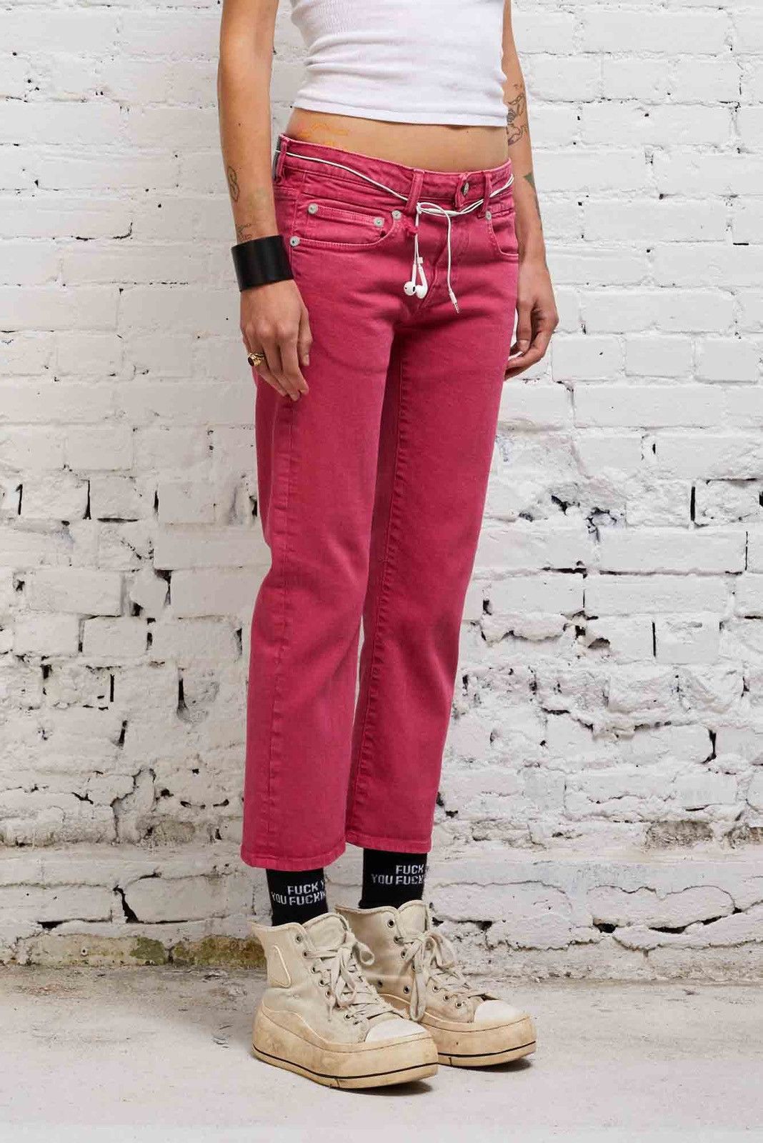 R13 R13 Boy Straight Vivid Pink. 24 Size 24" / US 00 / IT 34 - 3 Thumbnail