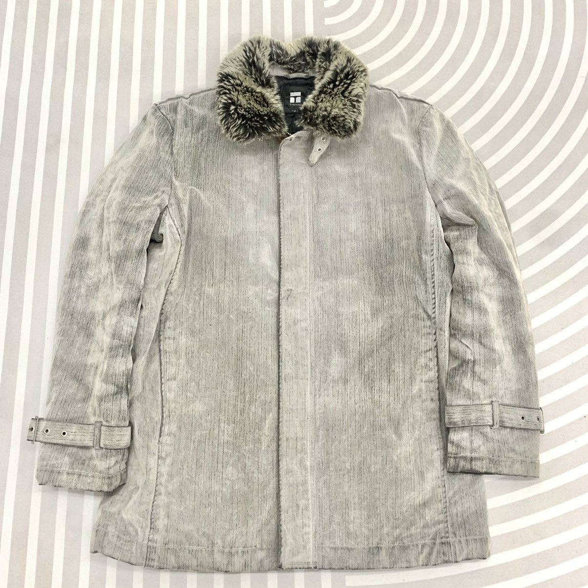Designer × Japanese Brand × Vintage Vintage Trenza Punk japan Fur collar zipper Jacket Size US L / EU 52-54 / 3 - 1 Thumbnail
