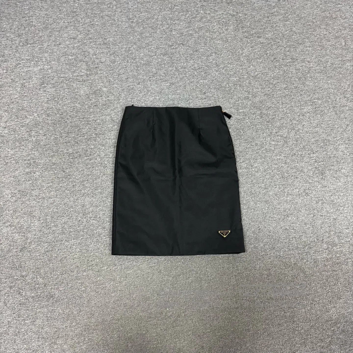 Prada Prada Gold Triangle Recycled Nylon Skirt. Size 39" - 2 Thumbnail