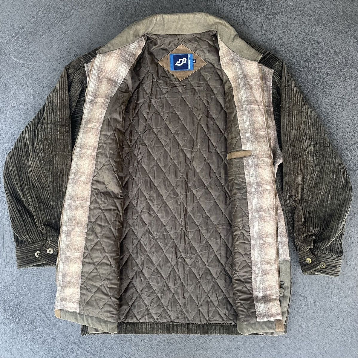 Mr. Junko Mr Junko Corduroy Flannel Patchwork Quilted Coat Size US L / EU 52-54 / 3 - 2 Thumbnail