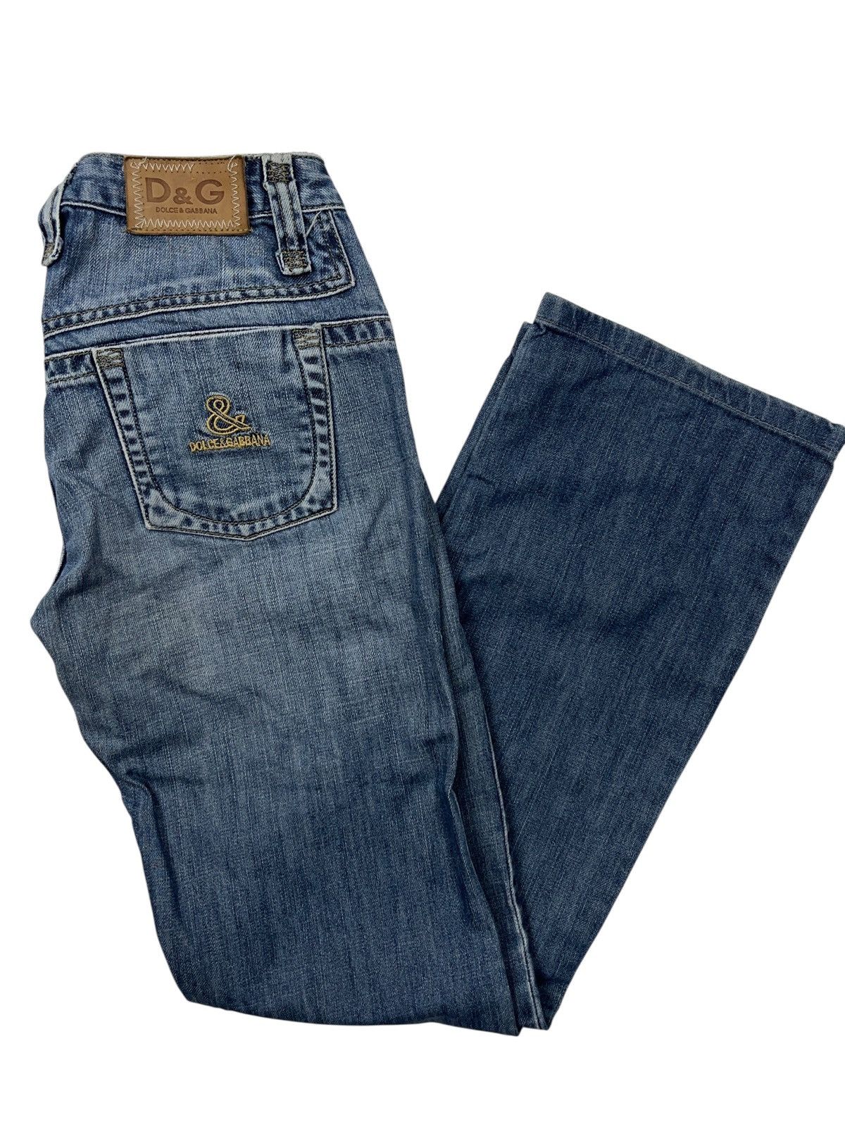 Dolce & Gabbana Vintage 90s Dolce & Gabbana Embroidered Logo Jeans y2k Size 29" - 1 Thumbnail