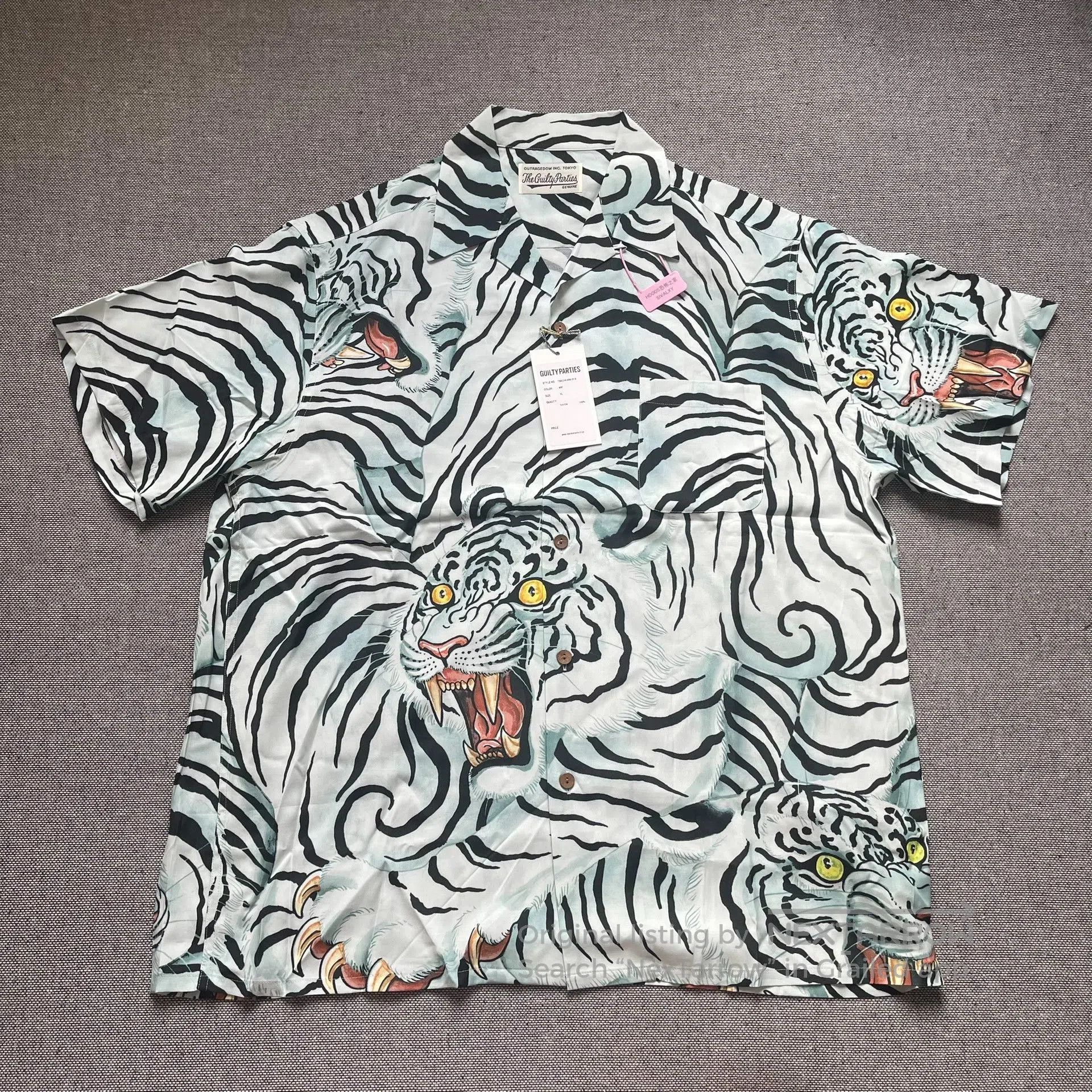 Wacko Maria Wacko Maria x Tim Lehi Tiger Hawaiian Shirt. Size US XL / EU 56 / 4 - 1 Thumbnail