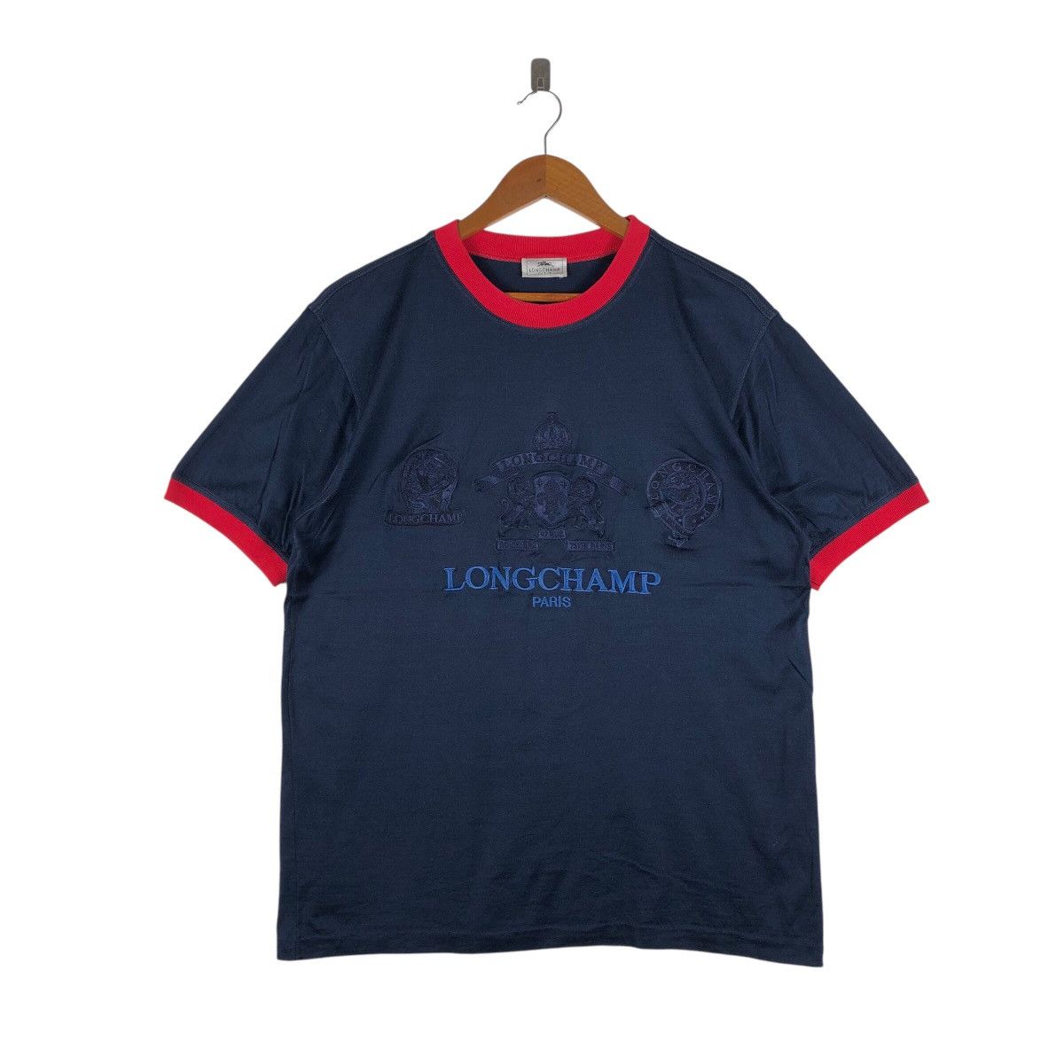 Longchamp LONGCHAMP Paris Embroidery Logo T-Shirt Size US L / EU 52-54 / 3 - 1 Thumbnail