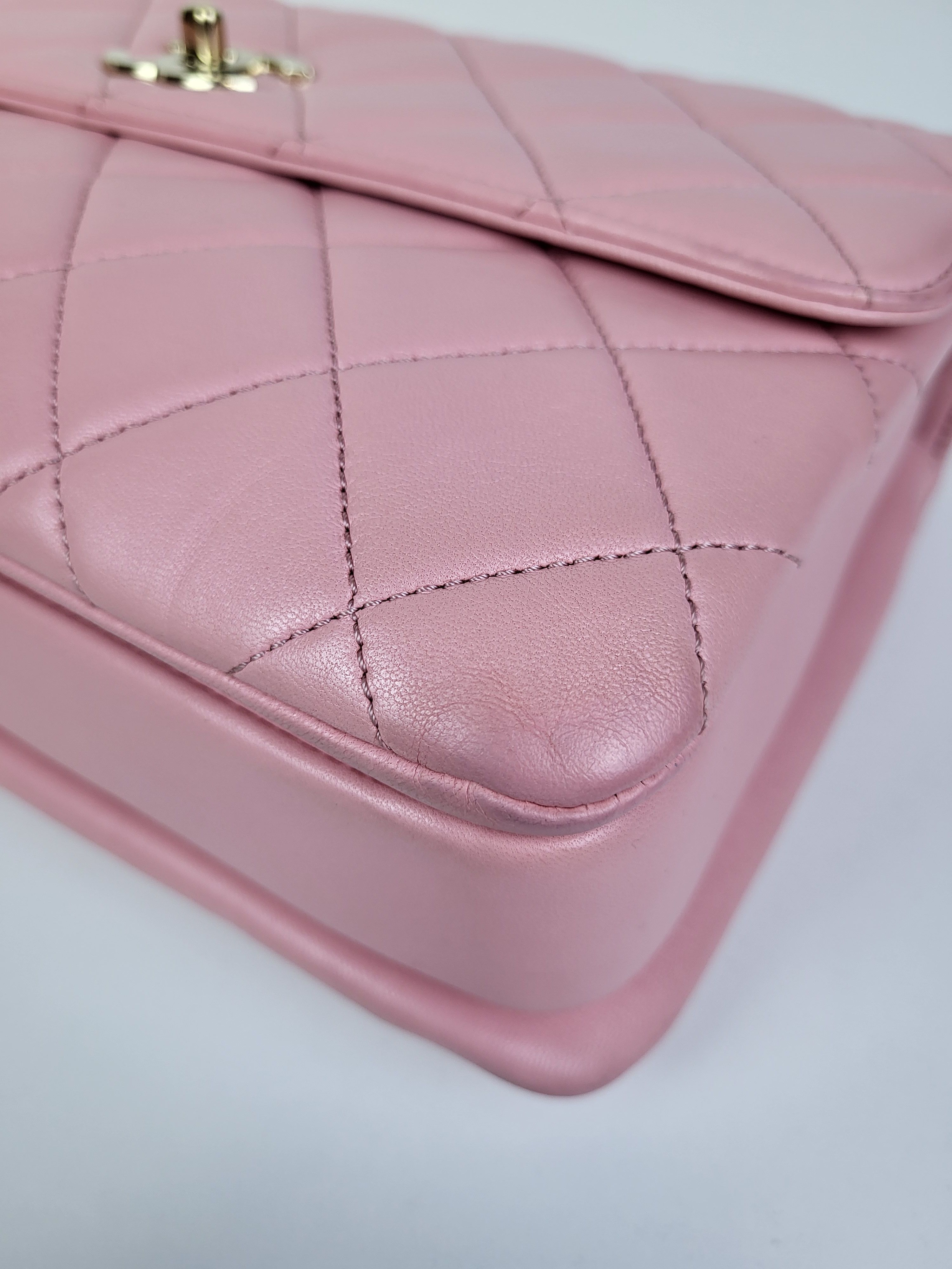 Chanel Chanel Lambskin Medium Trendy CC Flap Dual Handle Bag Pink Size ONE SIZE - 3 Thumbnail