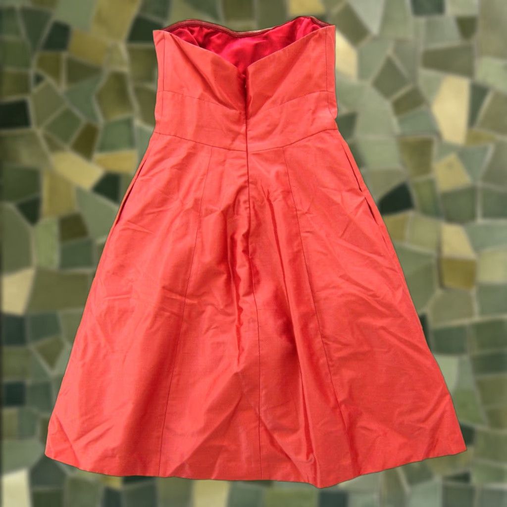 Vintage Jenny Yoo Collection Silk Orange Strapless Dress Women 6 Bridal Prom Party Dress Vintage Size M / US 6-8 / IT 42-44 - 1 Thumbnail