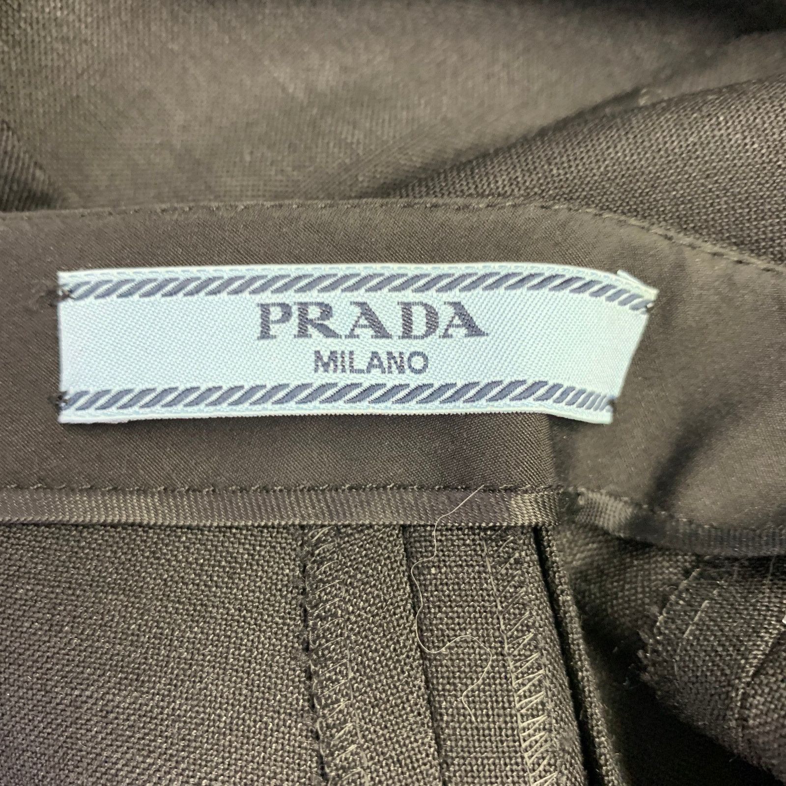 Prada PRADA Size 2 Black Mohair Wool Pleated Long Skirt Size 26" / US 2 / IT 38 - 4 Thumbnail