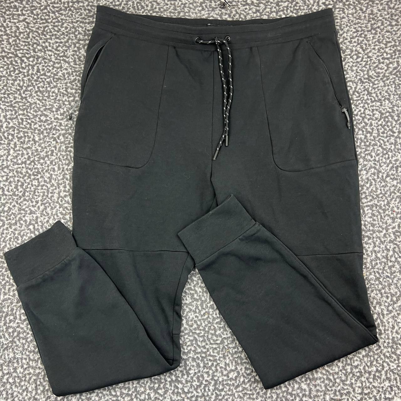 Express Express Jogger Sweatpants Men Large Black Stretch Zipper L Size US 35 - 1 Thumbnail