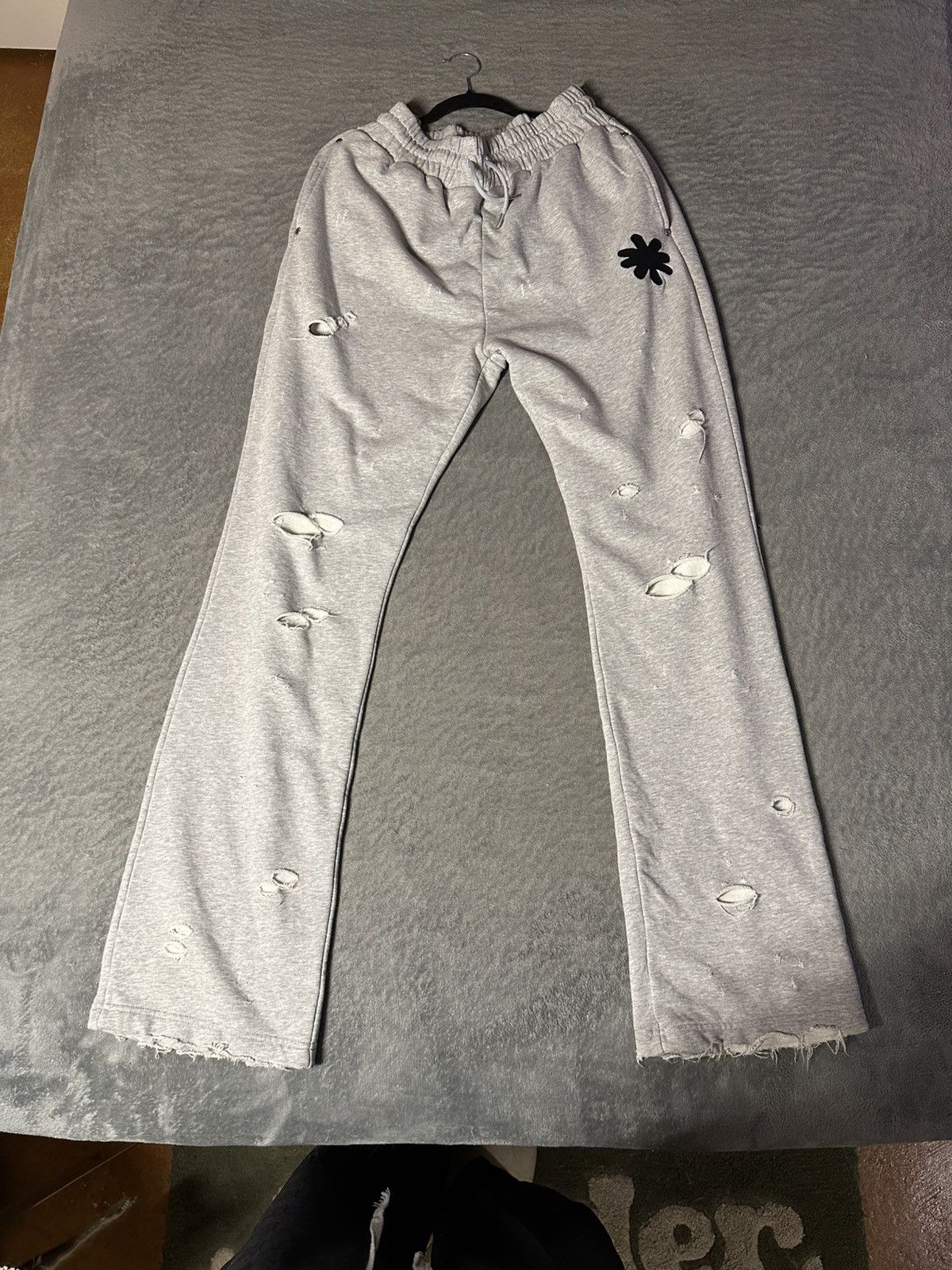 LOSTSHDWS Lost SDHWS Double Layered Logo Sweatpants Heather Grey Size US 33 - 2 Thumbnail