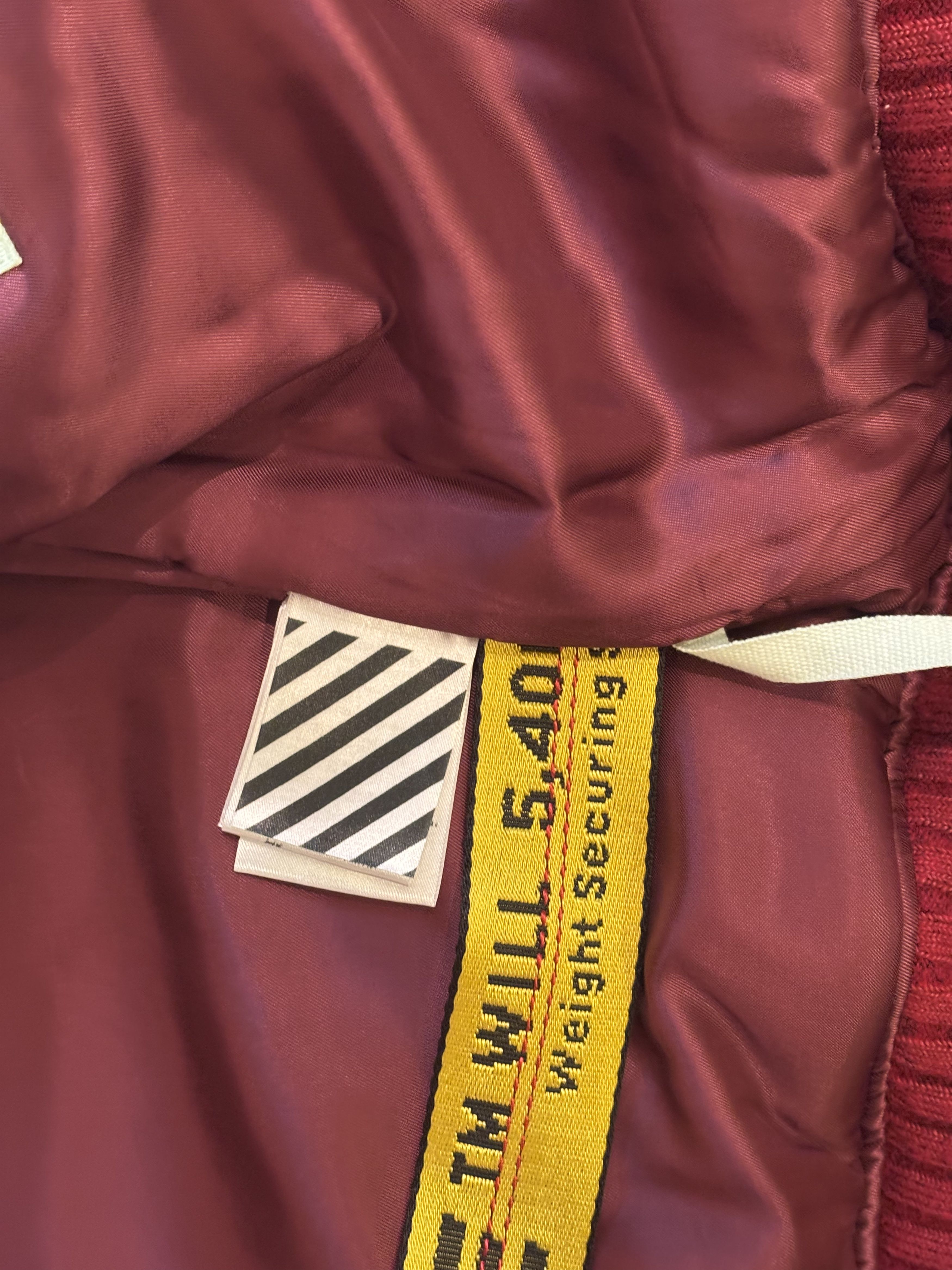 Off-White Veste bombers en nylon bordeaux Off-White en tbe Size US L / EU 52-54 / 3 - 12 Thumbnail