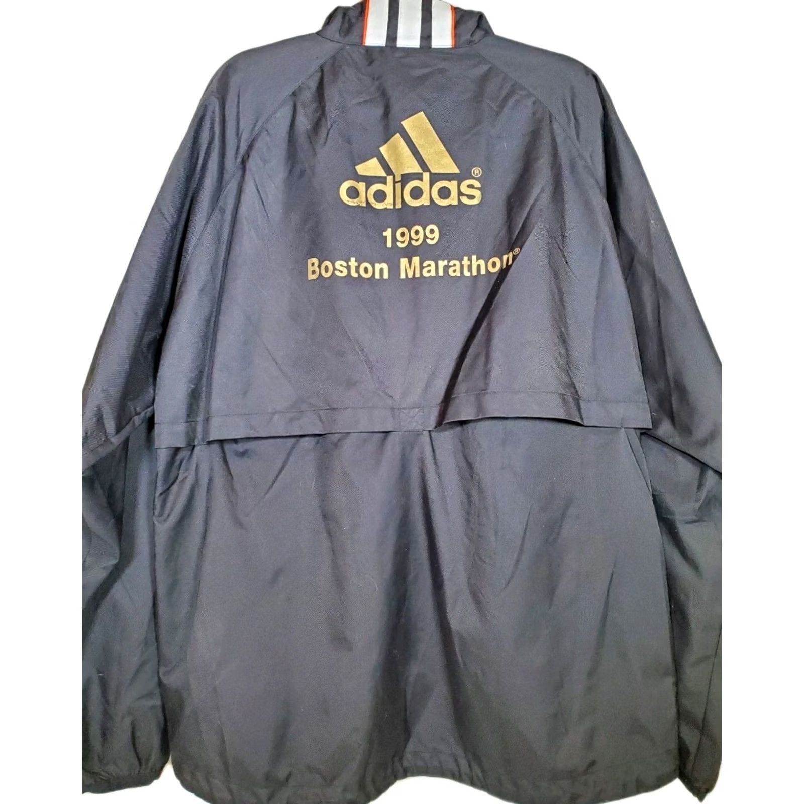 Adidas VINTAGE adidas Track Jacket Boston Marathon Athletic Zip Up Men XL Black Short Sleeve? Size US XL / EU 56 / 4 - 3 Thumbnail